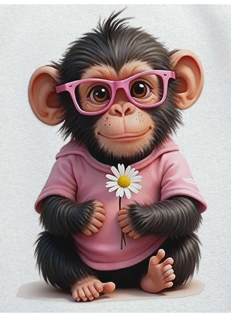 Trigema T-Shirt »TRIGEMA T-Shirt mit süßem "Baby Affe Mädchen" Print« 1