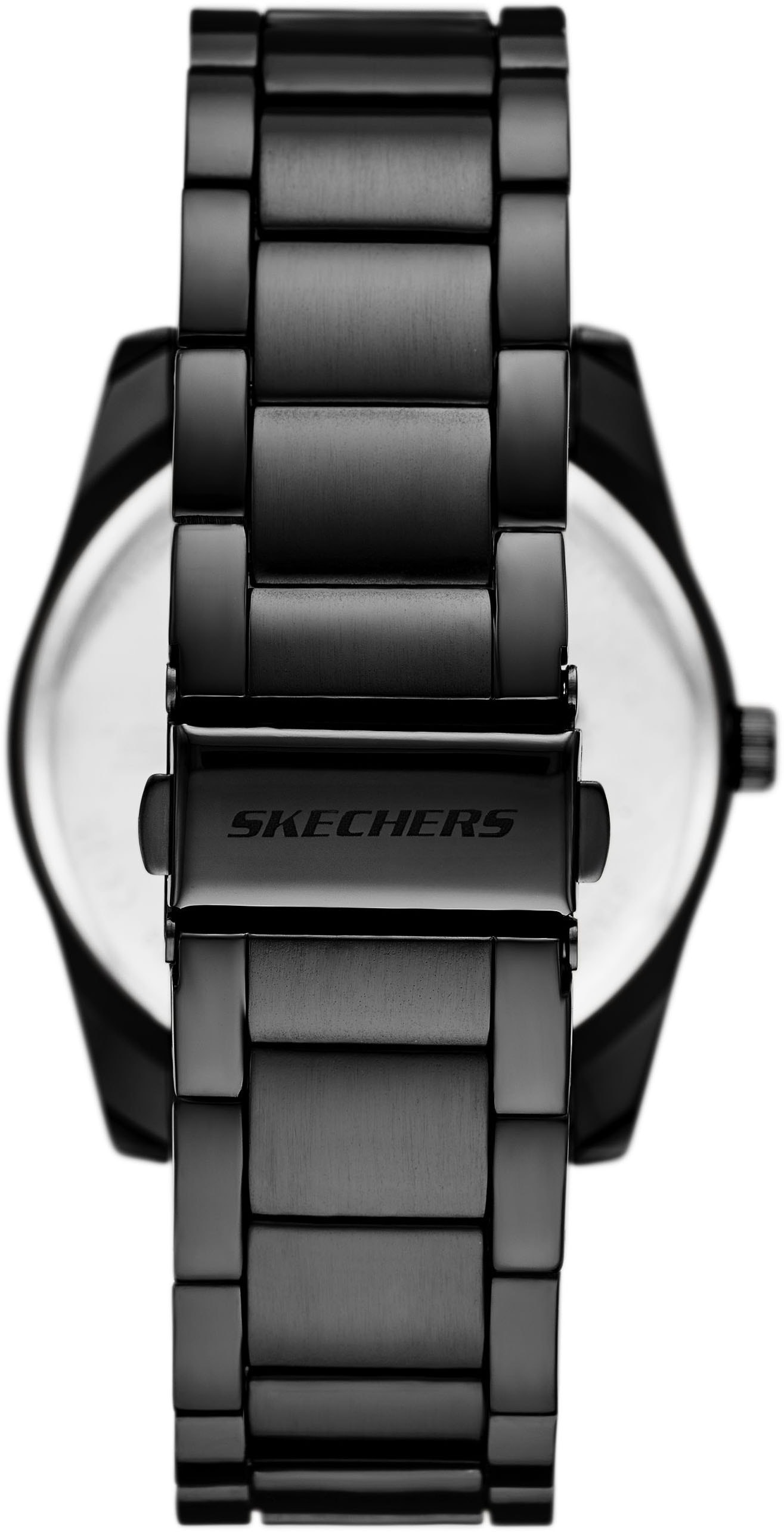 Skechers Quarzuhr »KNURLING BRACELET SET«, (Set, 4 tlg., mit 3 Schmuckarmbändern), Armbanduhr, Herrenuhr, analog, Leuchtindizes, Geschenkidee
