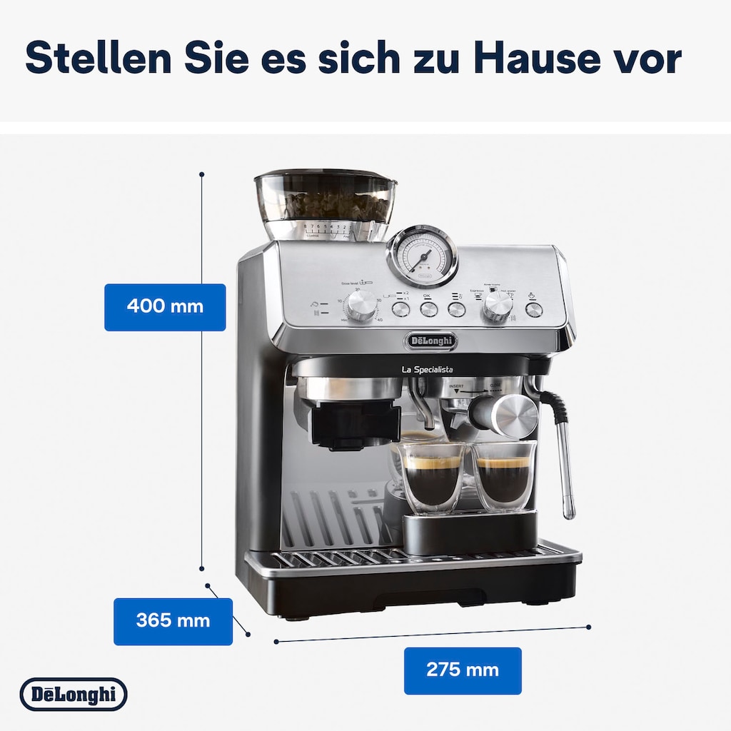 De'Longhi Siebträgermaschine »La Specialista Arte EC9155.MB«