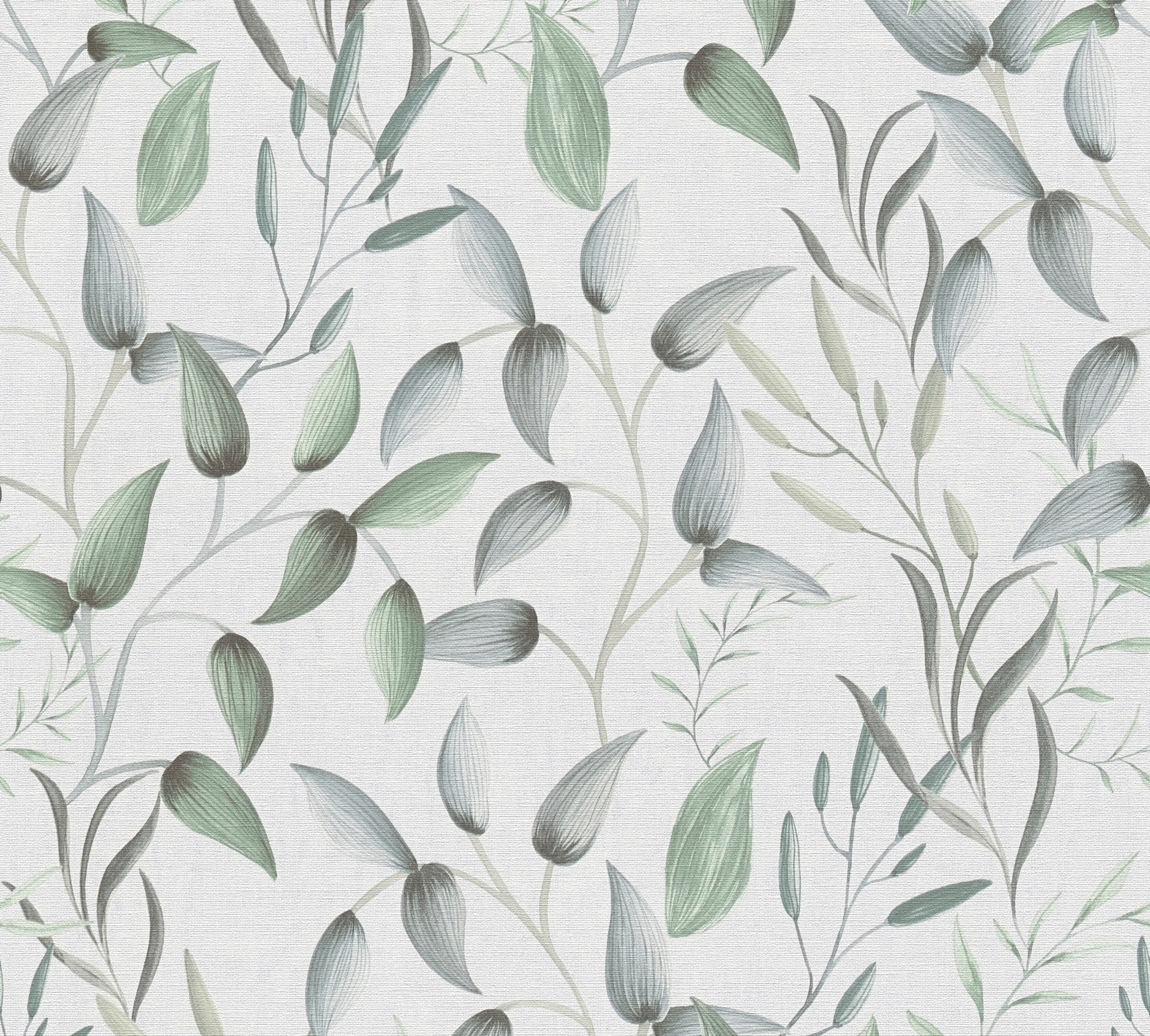 A.S. Création Vliestapete »PintWalls II Blätterranken Tapete Mustertapete Blätter Natur«, matt, Vliestapete floral für Schlafzimmer Küche Wohnzimmer Blätterranke Flur
