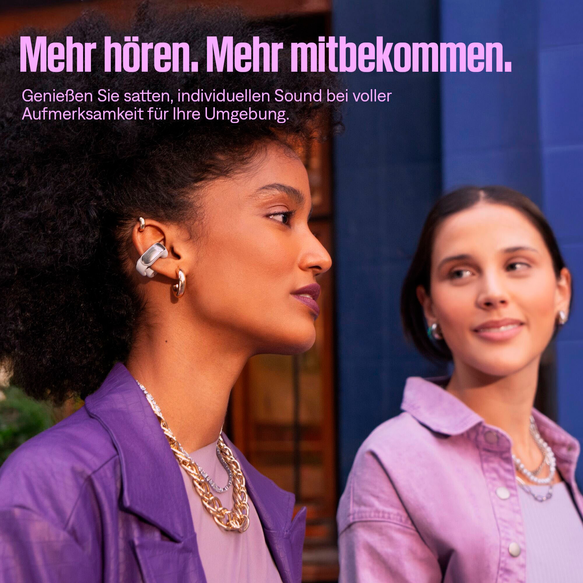 Bose Kopfhörer »Ultra Open Earbuds mit 2 Modi: Immersive Sound, Stereo«, Bluetooth, Stummschaltung, Simple Sync, Google Fast Pair, Umgebung wahrnehmen