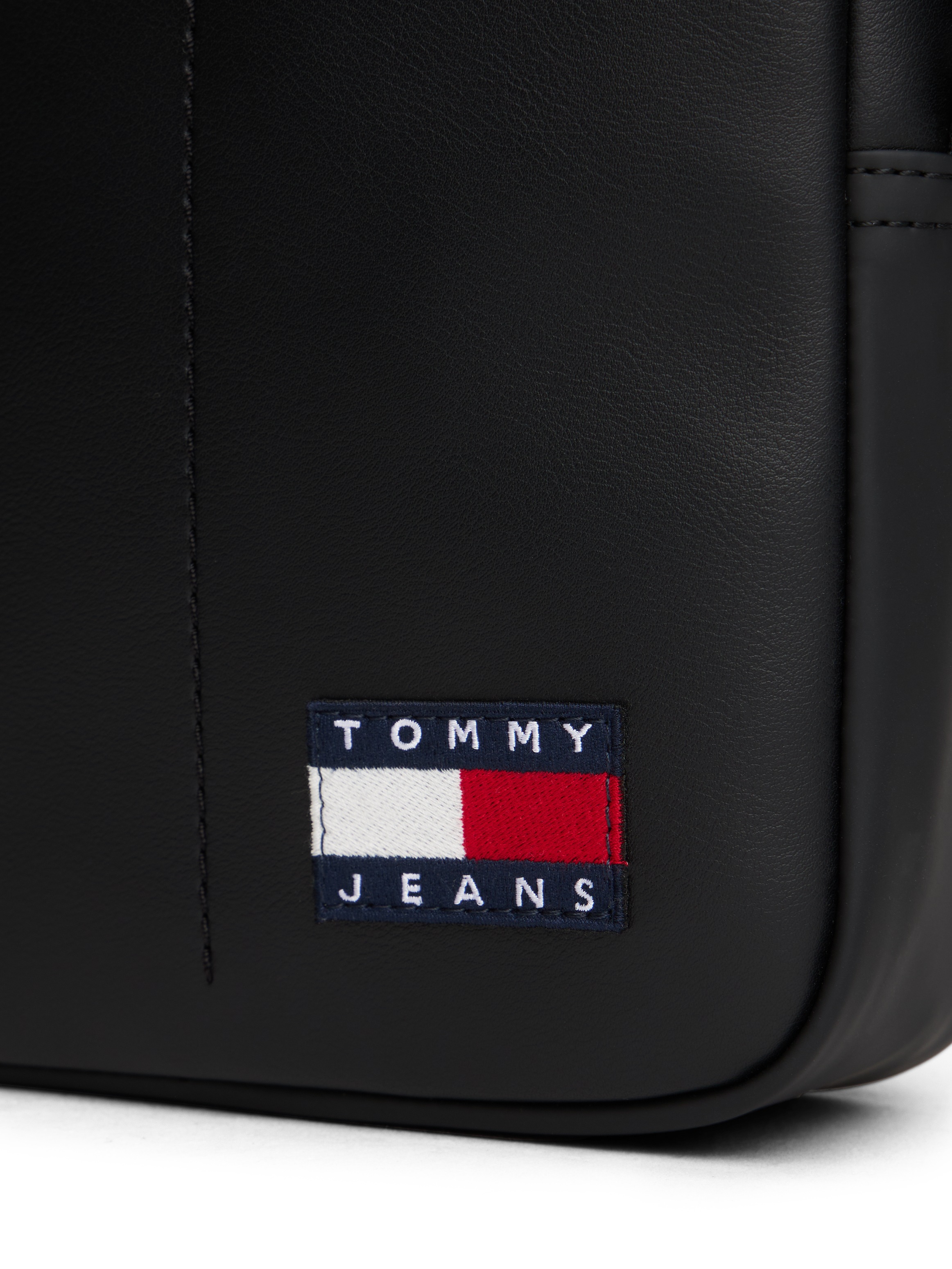 Tommy Jeans Umhängetasche »TJM ESS DAILY PU REPORTER«, Herren Freizeitasche, Schultertasche mit Tommy Jeans Flagge