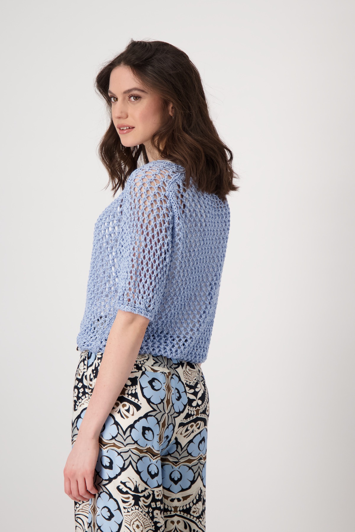 Thumbnail - Monari Strickpullover "Pullover Ajour Bändchen", Mit U-Boot-Ausschnitt