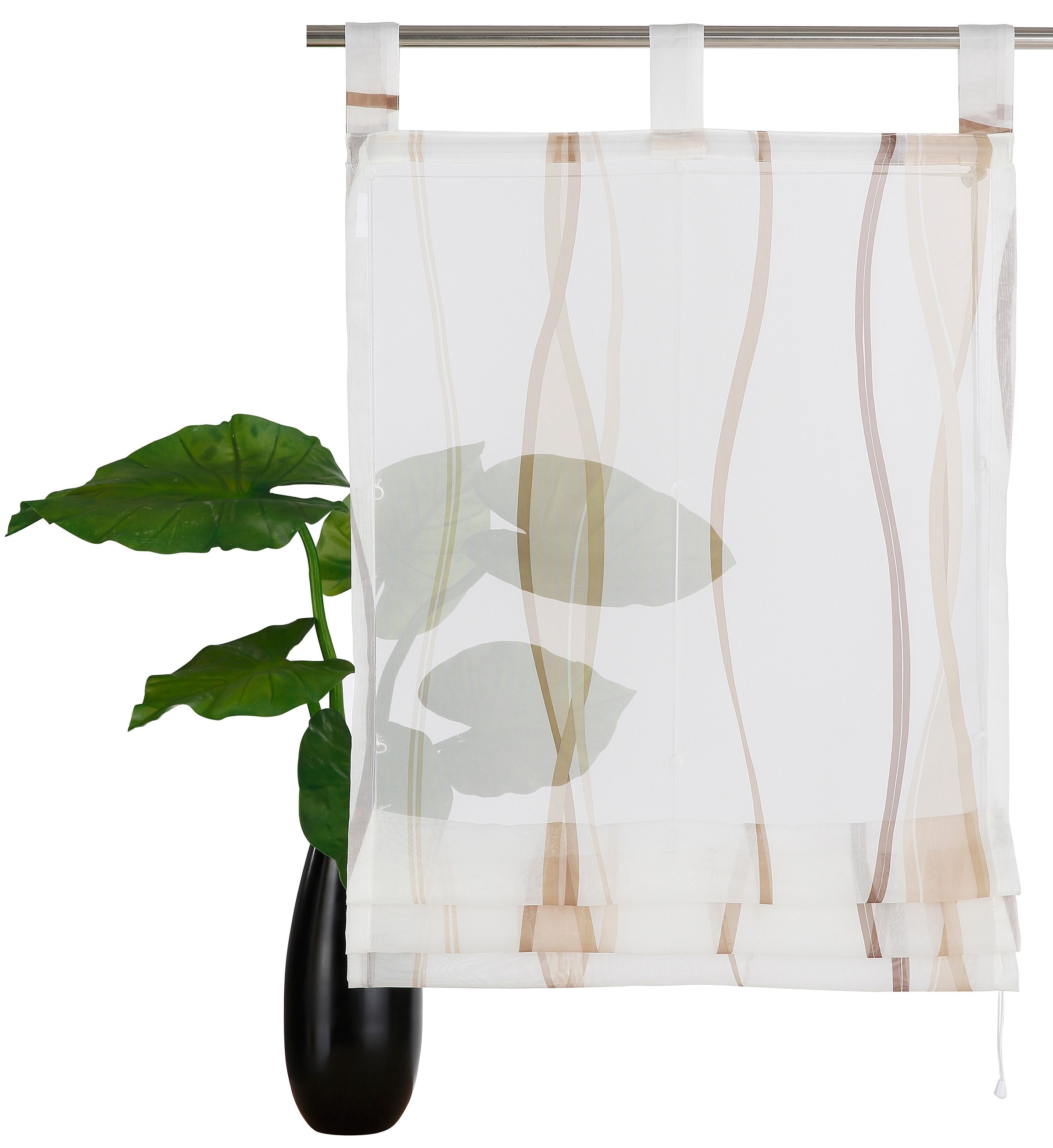 my home Raffrollo "Dimona" mit Schlaufen Transparent, Voile, Polyester günstig online kaufen