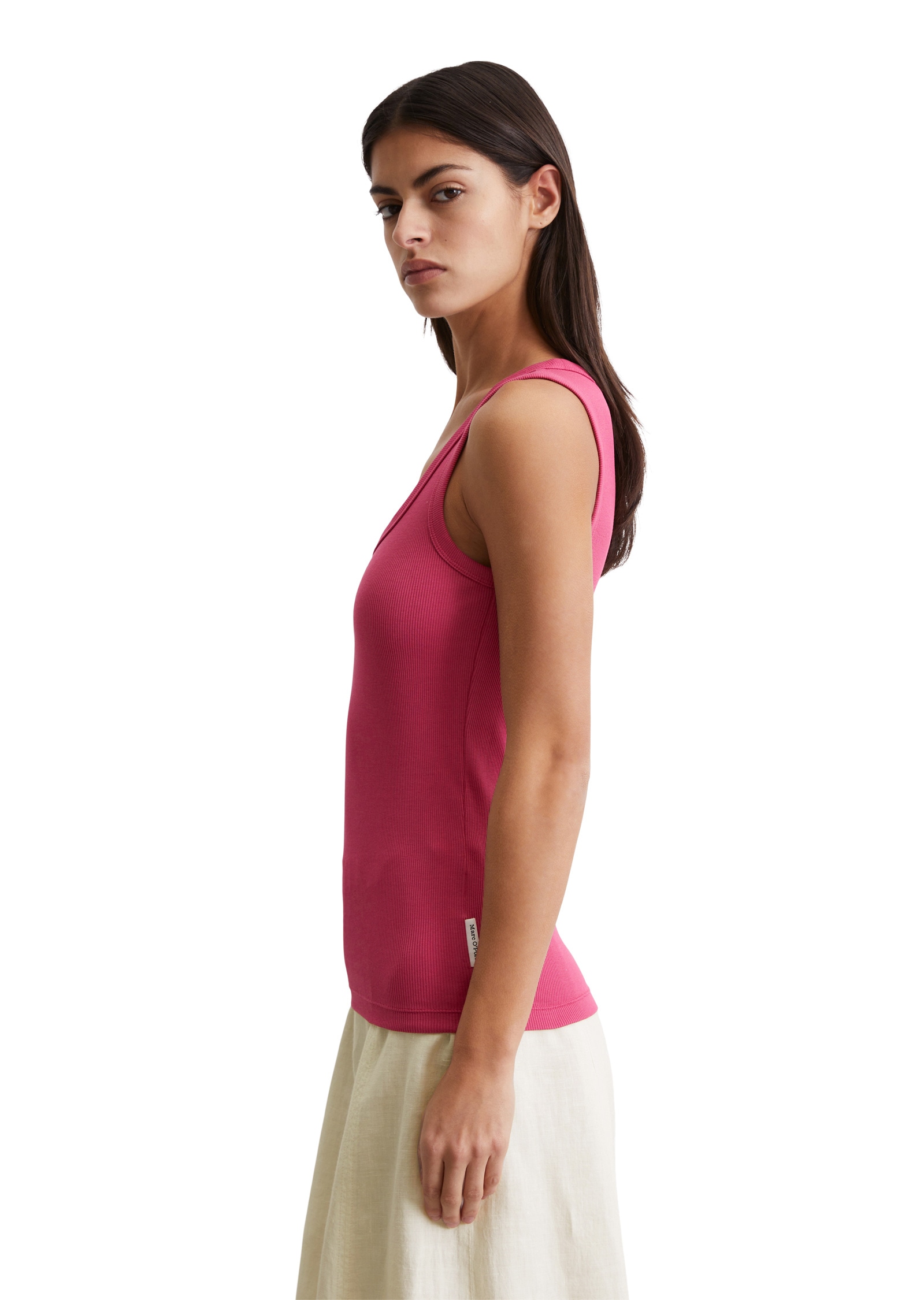 Marc O'Polo T-Shirt »aus elastischem Rippjersey«