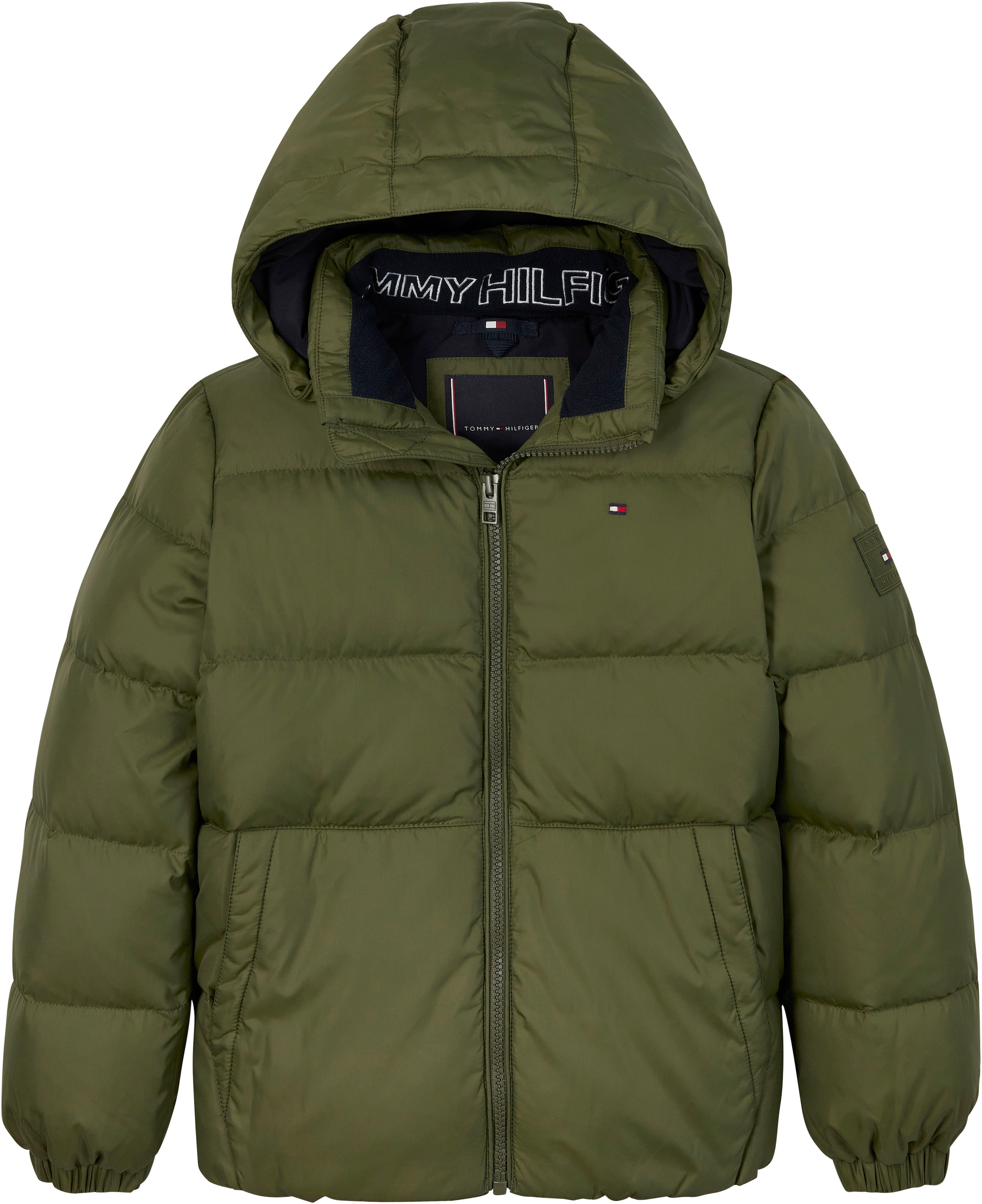 Tommy Hilfiger Steppjacke »ESSENTIAL JACKET«, mit Kapuze, mit Logo-Patch