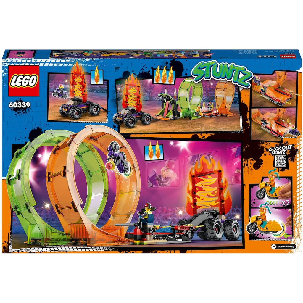 LEGO® Konstruktionsspielsteine »Stuntshow-Doppellooping (60339), LEGO® City Stuntz«, (598 St.)