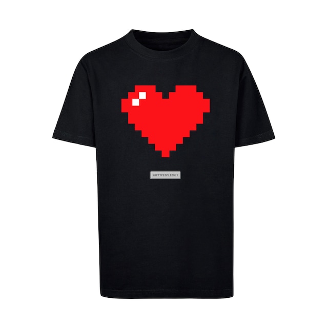 kaufen People«, Happy Good »Pixel T-Shirt Print BAUR Vibes Herz | F4NT4STIC