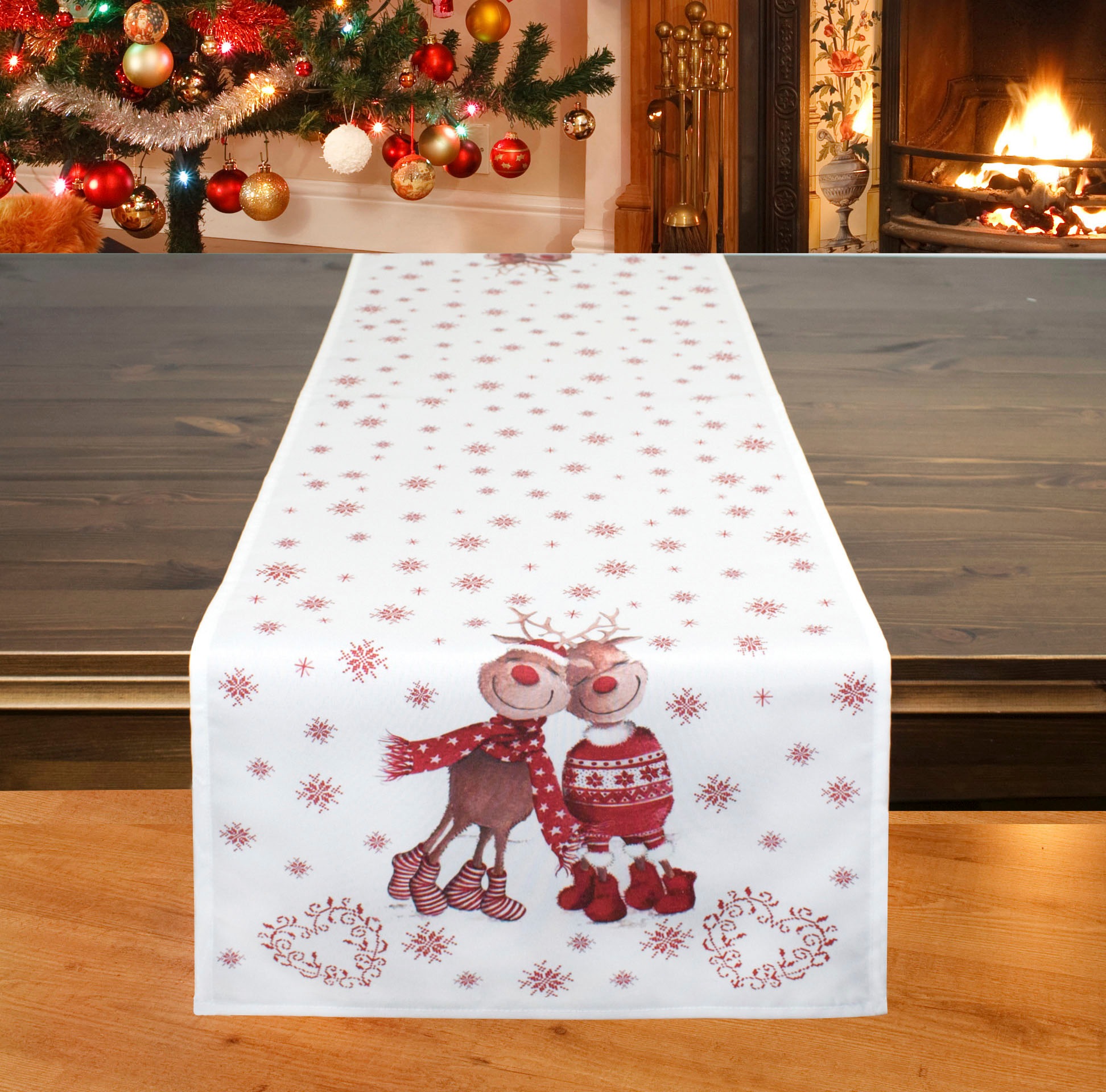 Produktbild von Delindo Lifestyle Tischläufer »Weihnachtssterne«, (1 St.), Glattes