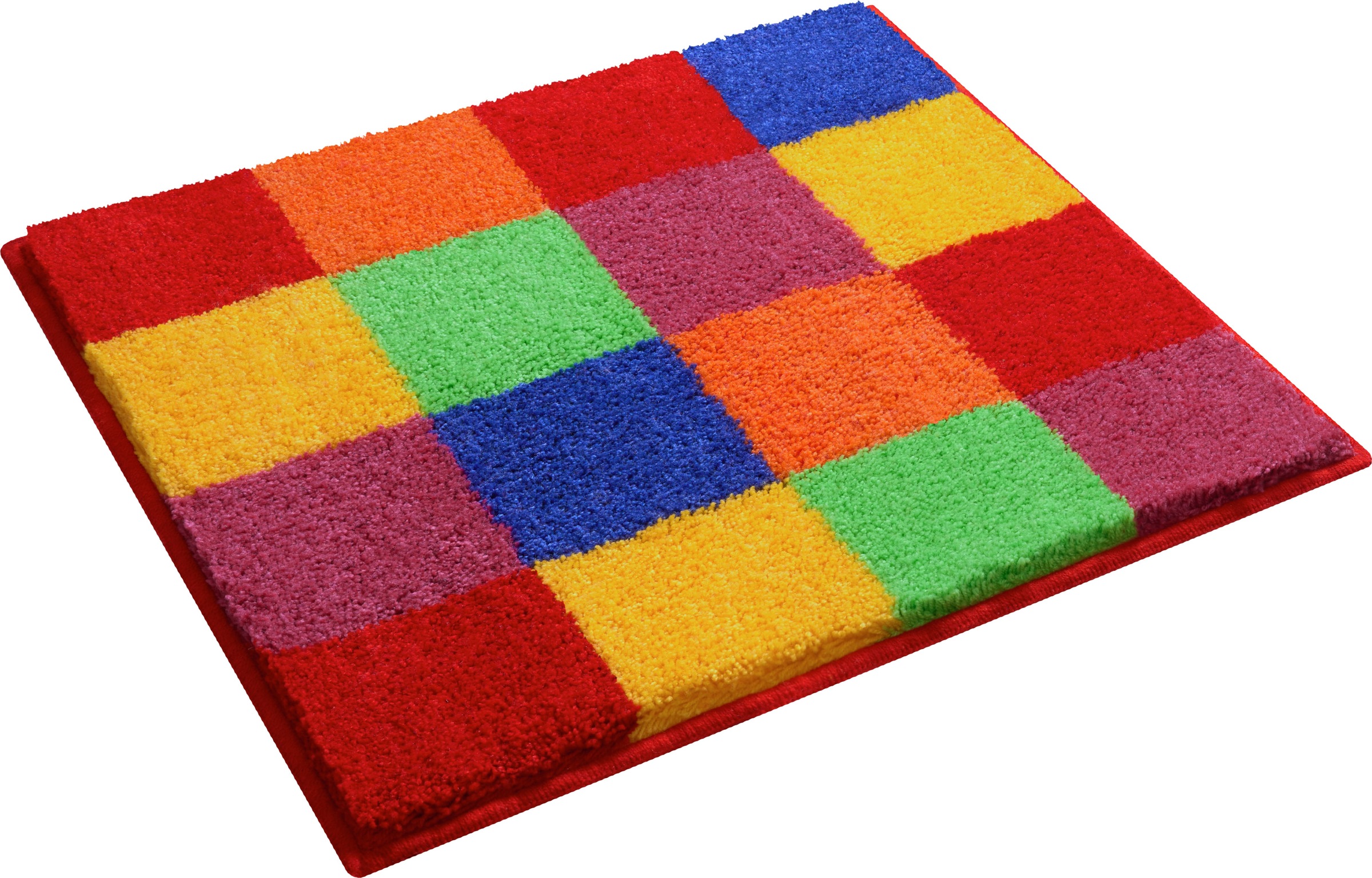 Badematte GRUND, H:20mm, bunt, Kunstfaser, Badematten, "Mosaik, Badvorleger, Badezimmer Teppich, sehr weich", angenehm weich, auch als 3 teiliges Set