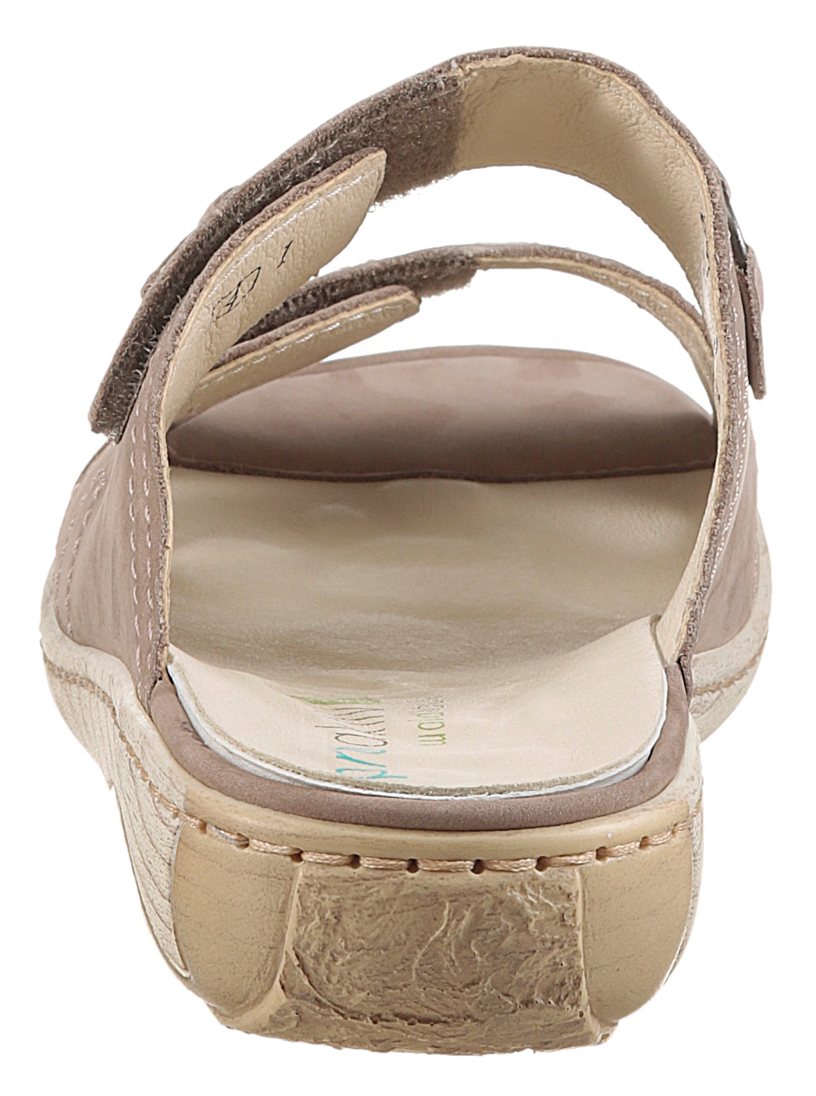 Waldläufer Pantolette »GARDA«, Keilabsatz, Sommerschuh, Schlappen mit Schmuckapplikation, Weite G