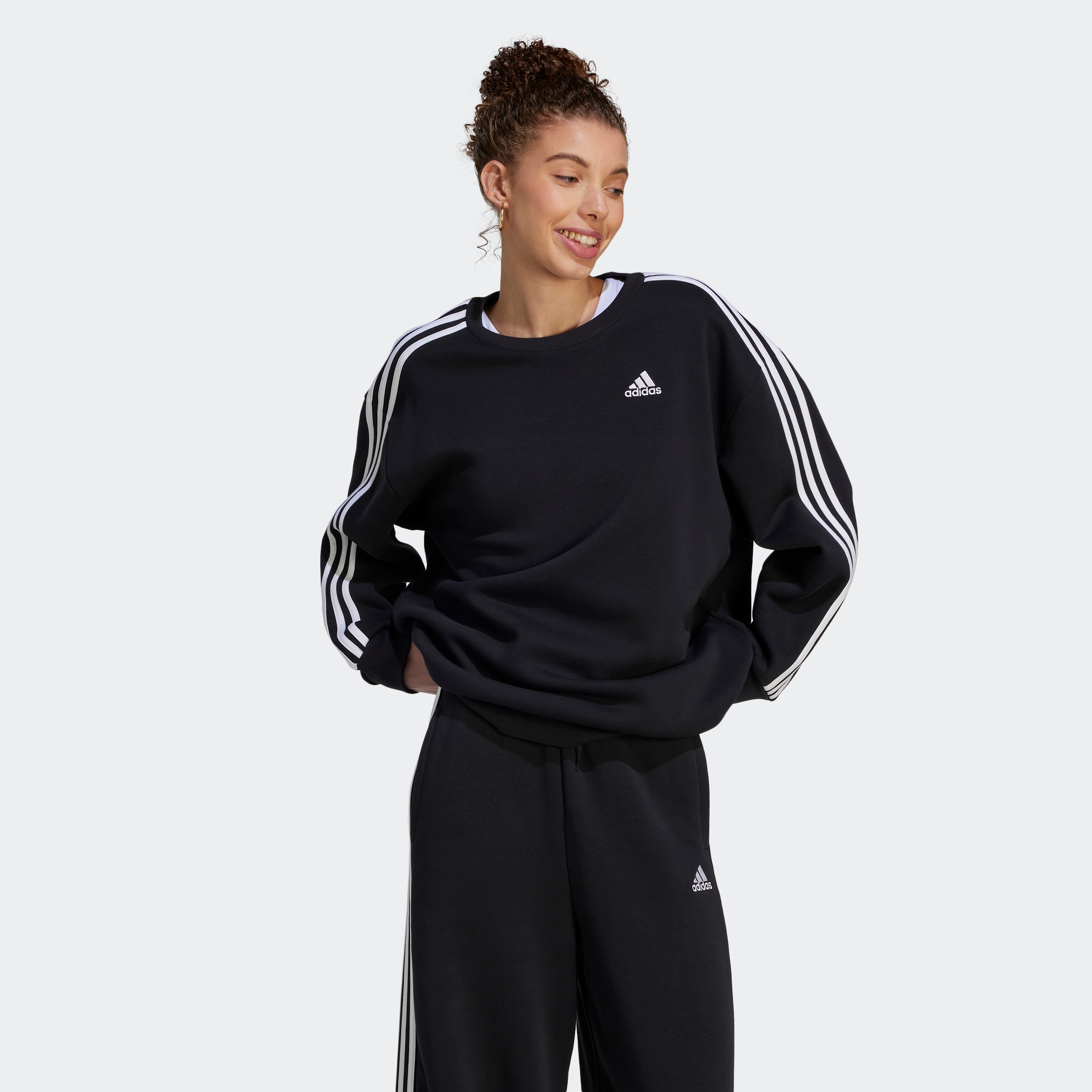 adidas Sportswear Sweatshirt "ESSENTIALS 3-STREIFEN OVERSIZED" günstig online kaufen