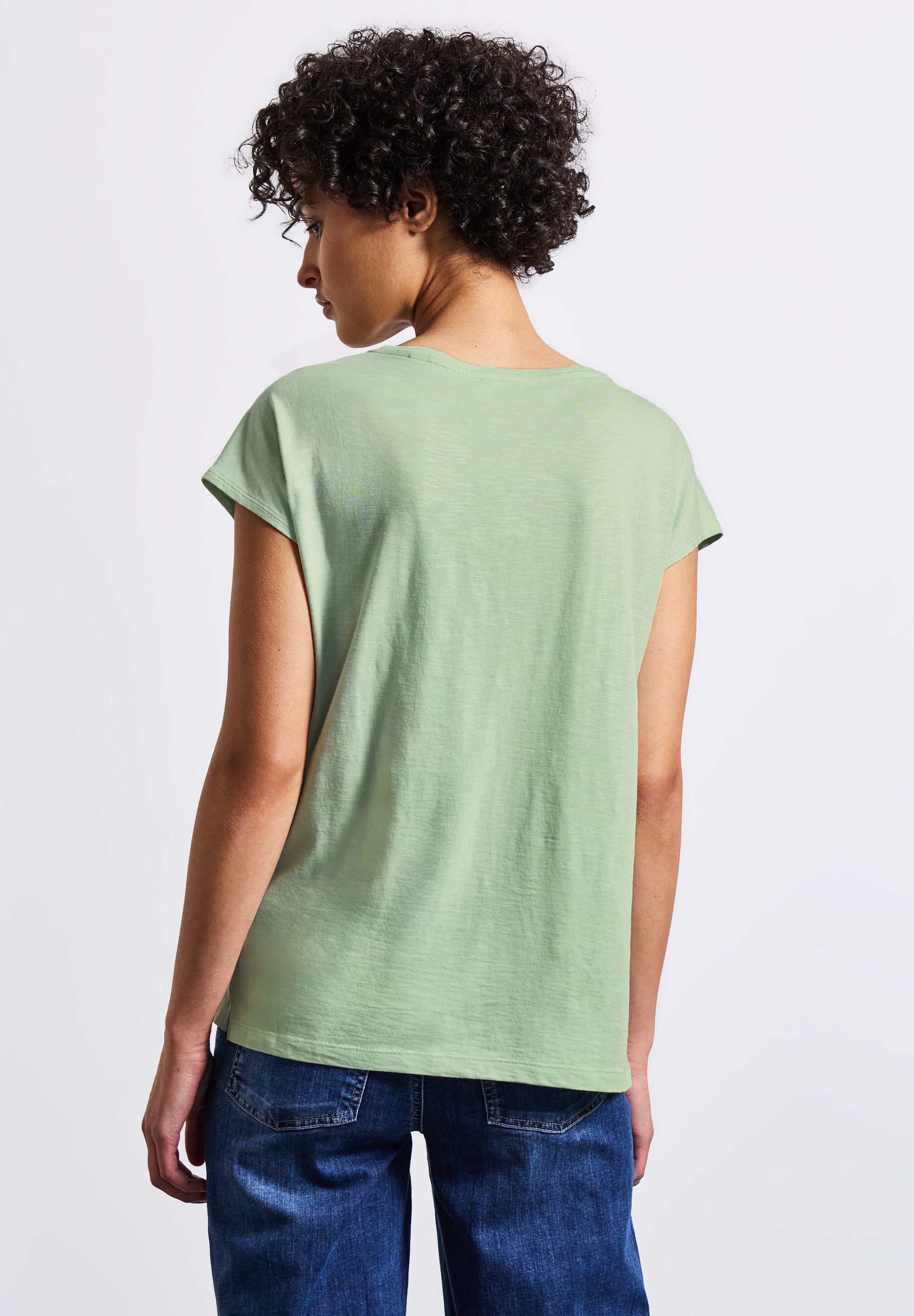 STREET ONE T-Shirt, mit Schlitz am Saum