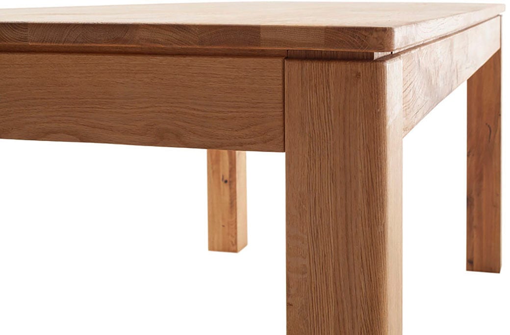 MCA furniture Esstisch »ETNA 4-Fuß Tisch«, (Einzelstück), Massivholz,durchgehende Lamelle,Stollenfuß 10x10cm,Tischplatte 2,5cm