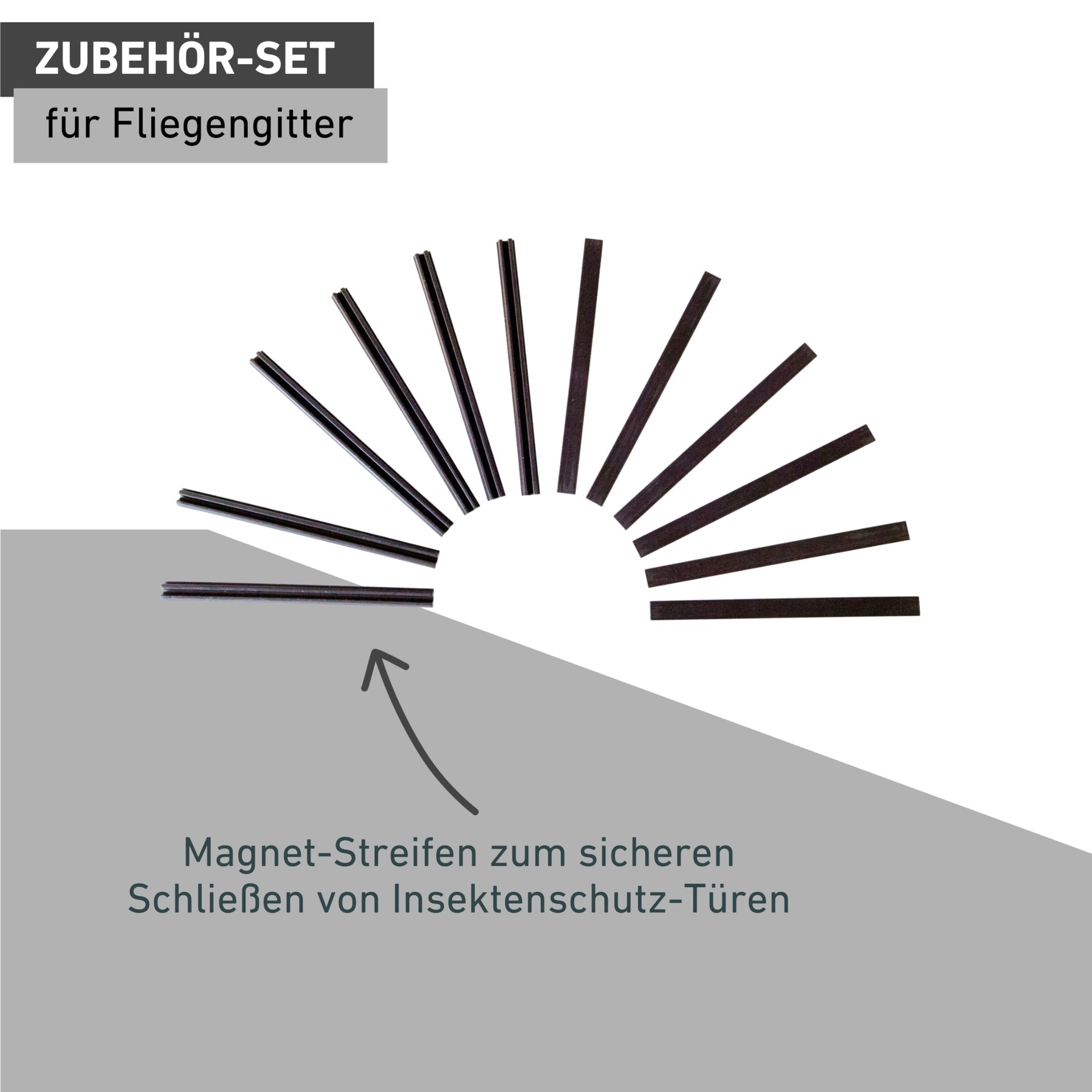 Windhager Zubehör-Set »Magnetstreifen für Fenster und Türen, ideal für Spannrahmen-Fenster« Insektenschutz-Zubehör, erhältlich in weiß oder schwarz, 6 Stück