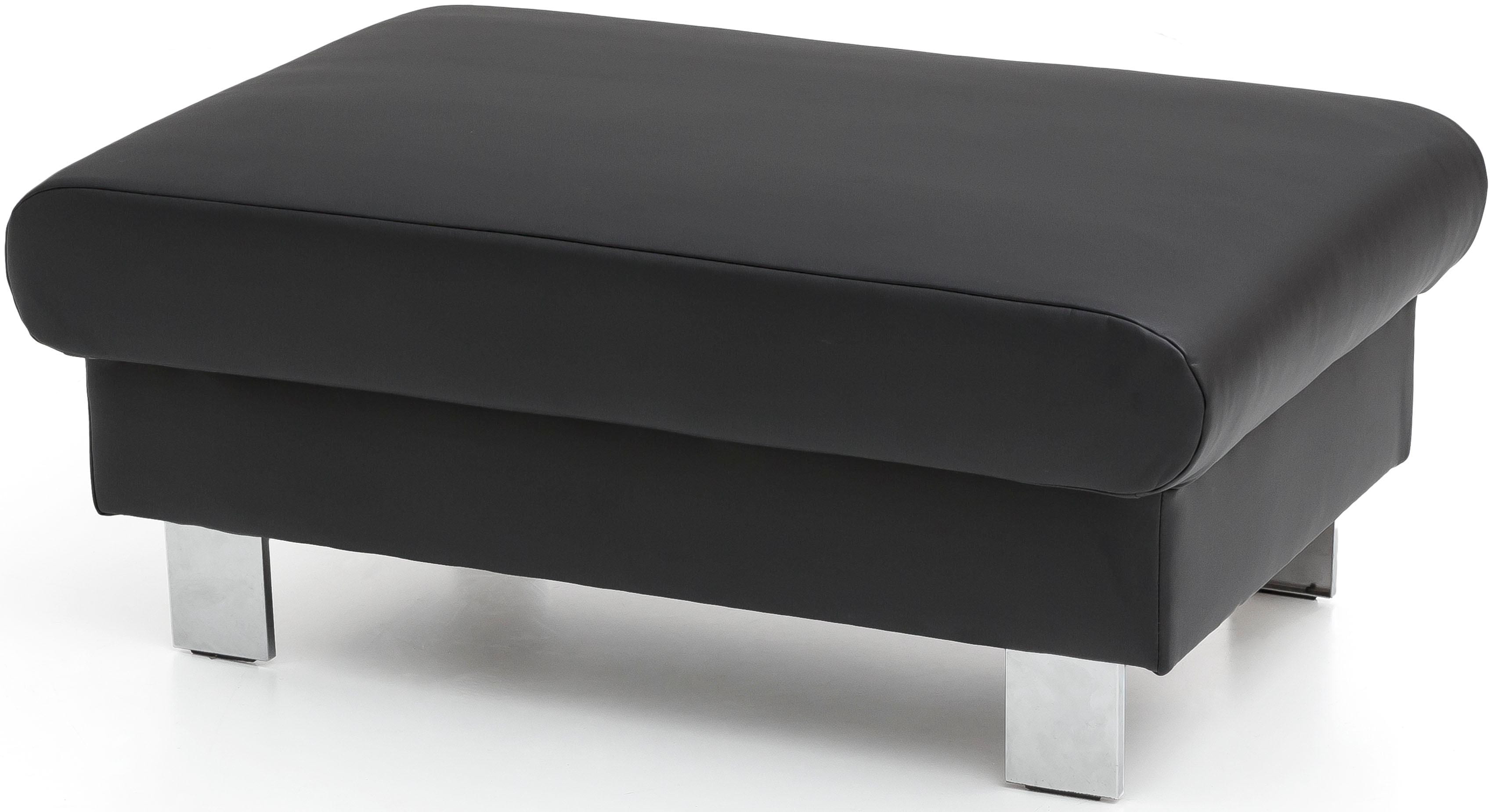 Hocker COTTA, B:100cm H:45cm T:65cm, schwarz, Microfaser PRIMABELLE (100% Polyester);Kunstleder SOFTLUX;Feinstruktur (100% Polyester);Kunstleder