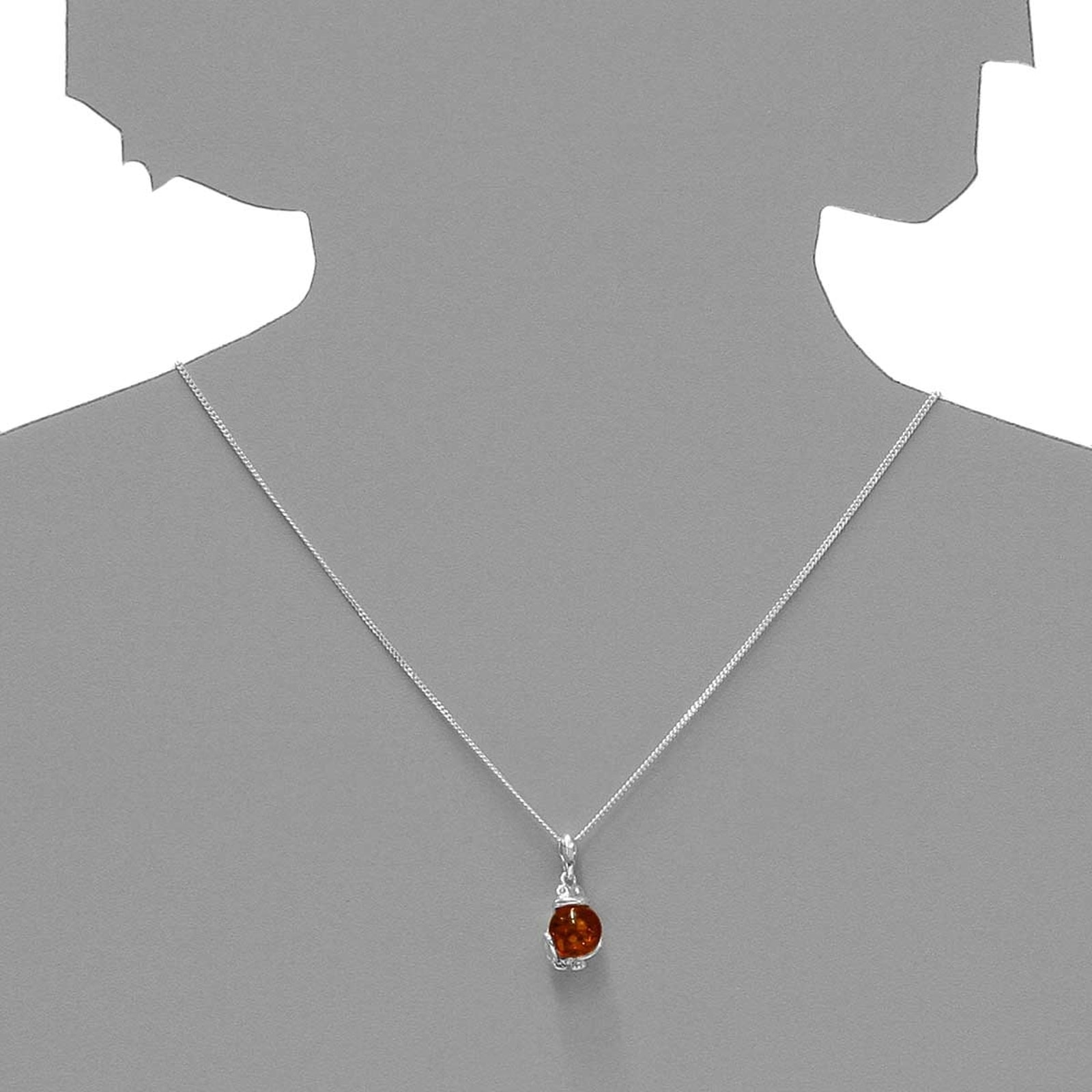 OSTSEE-SCHMUCK Kette mit Anhänger »- Frosch - Silber 925/000 - Bernstein«