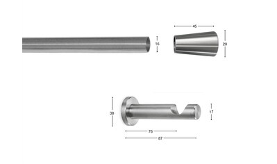 Gardinenstange »ROSA«, 1 läufig-läufig, Wunschmaßlänge