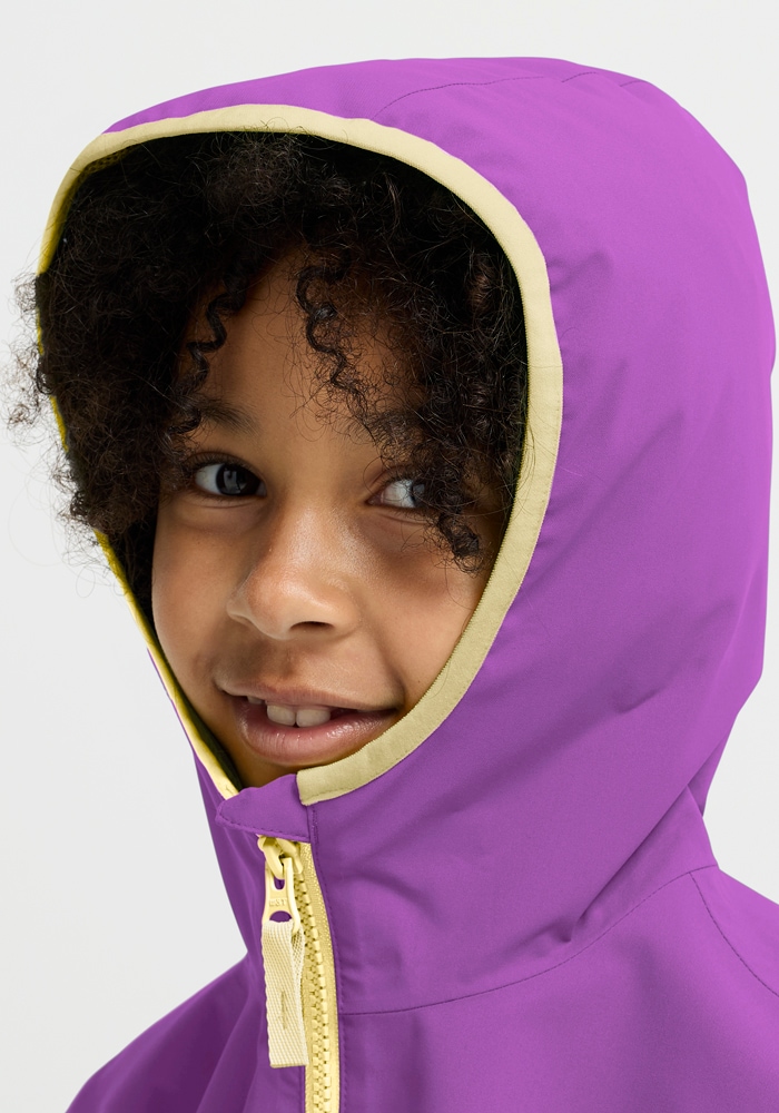 Jack Wolfskin Regenjacke »ADVENTURETRIBE 2L JKT K« atmungsaktiv, wasserdicht, mit Reißverschluss, normale Länge