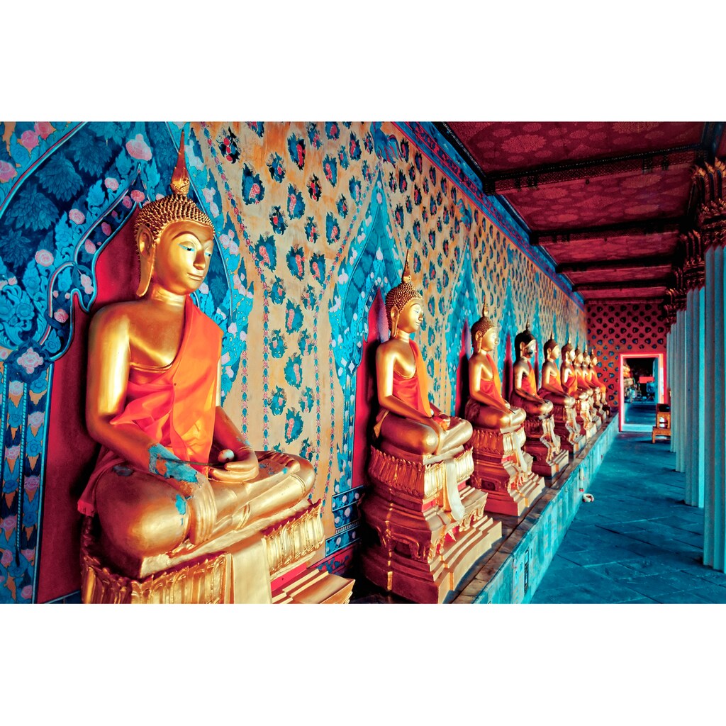 Papermoon Fototapete »Golden Statues of Buddha«