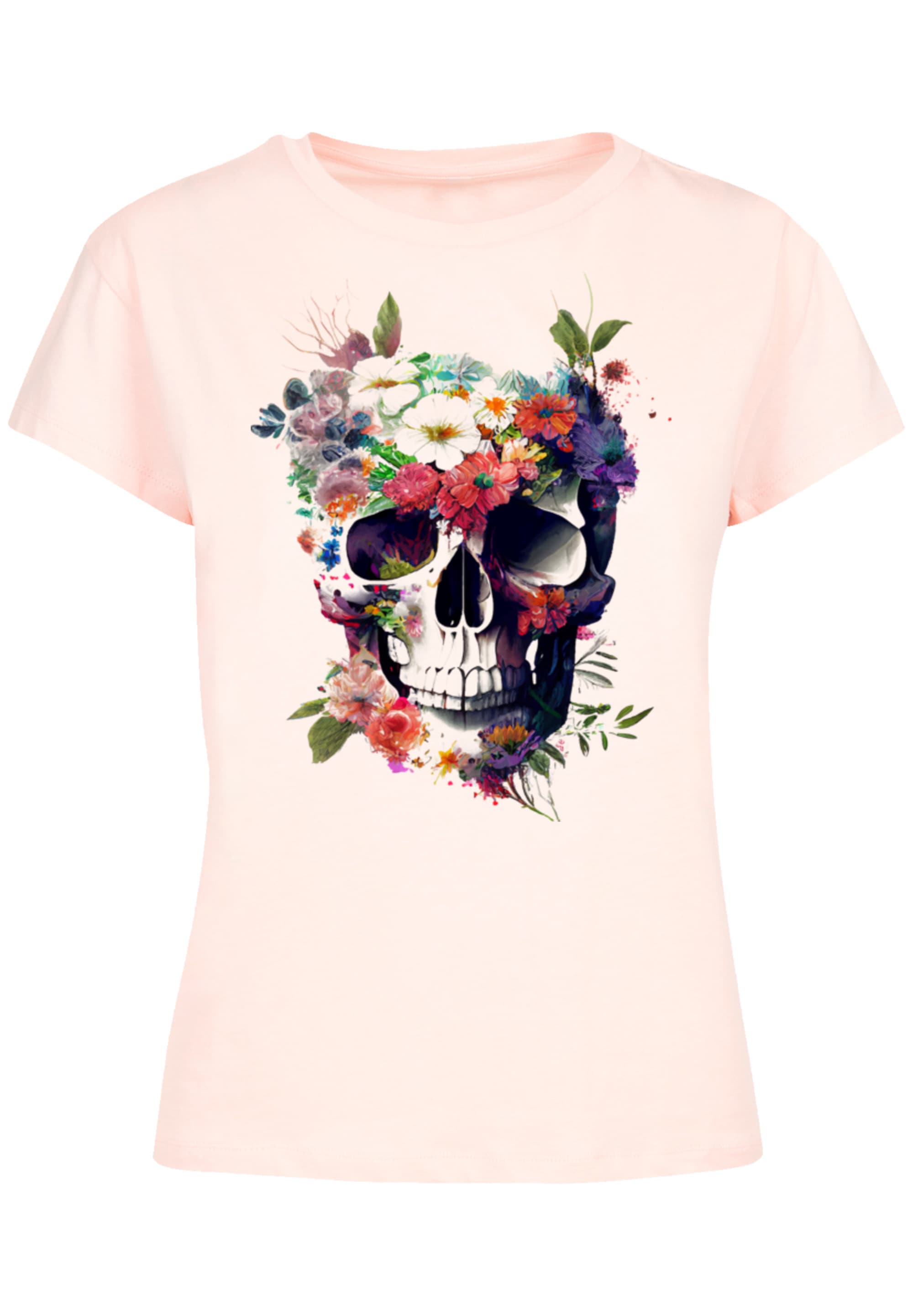 F4NT4STIC T-Shirt "Totenkopf Blumen", Print günstig online kaufen