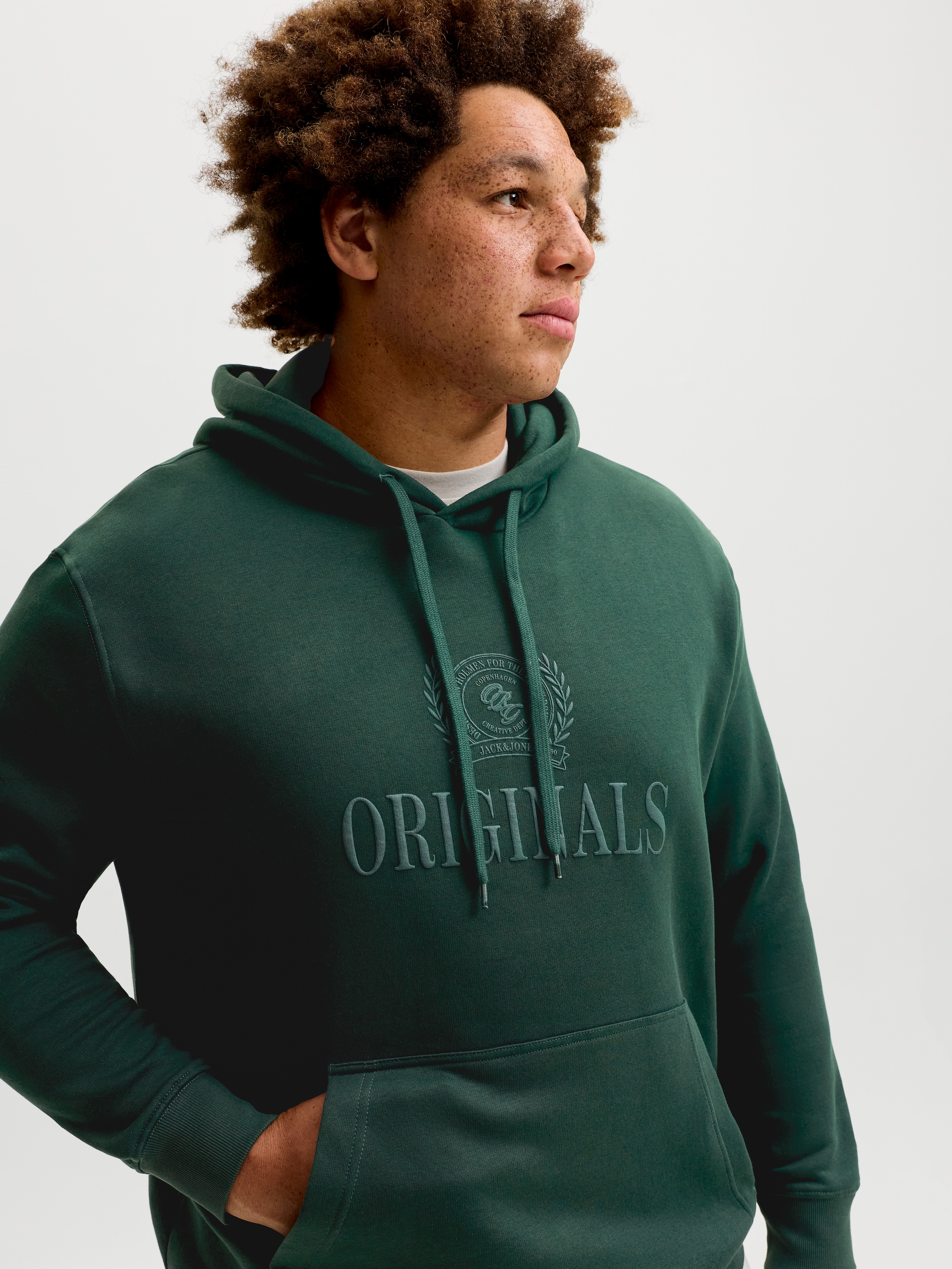 Jack & Jones PlusSize Kapuzensweatshirt »JORFREDERIKSBERG MONOGRAM SWEAT HOOD PLS«, Baumwollmischung, regular fit

