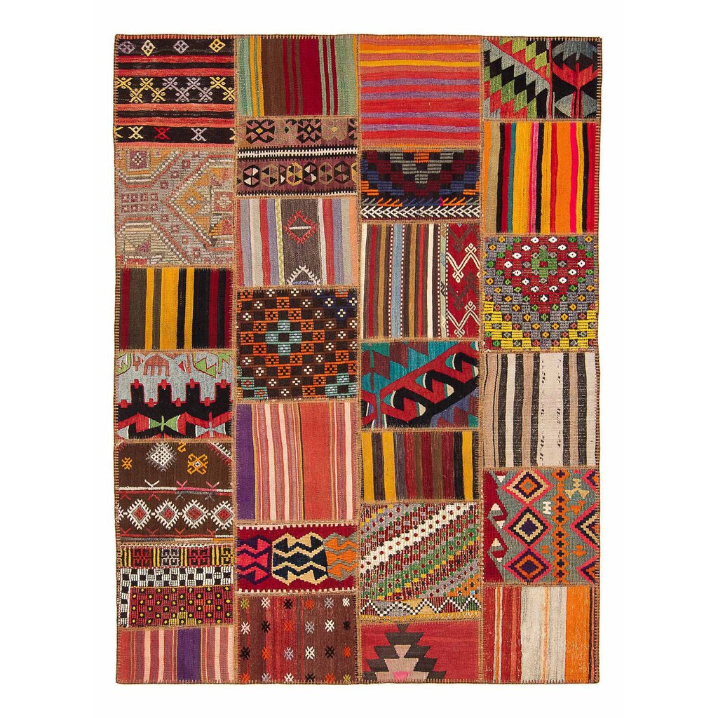 morgenland Wollteppich »Patchwork Patchwork 240 x 170 cm«, rechteckig