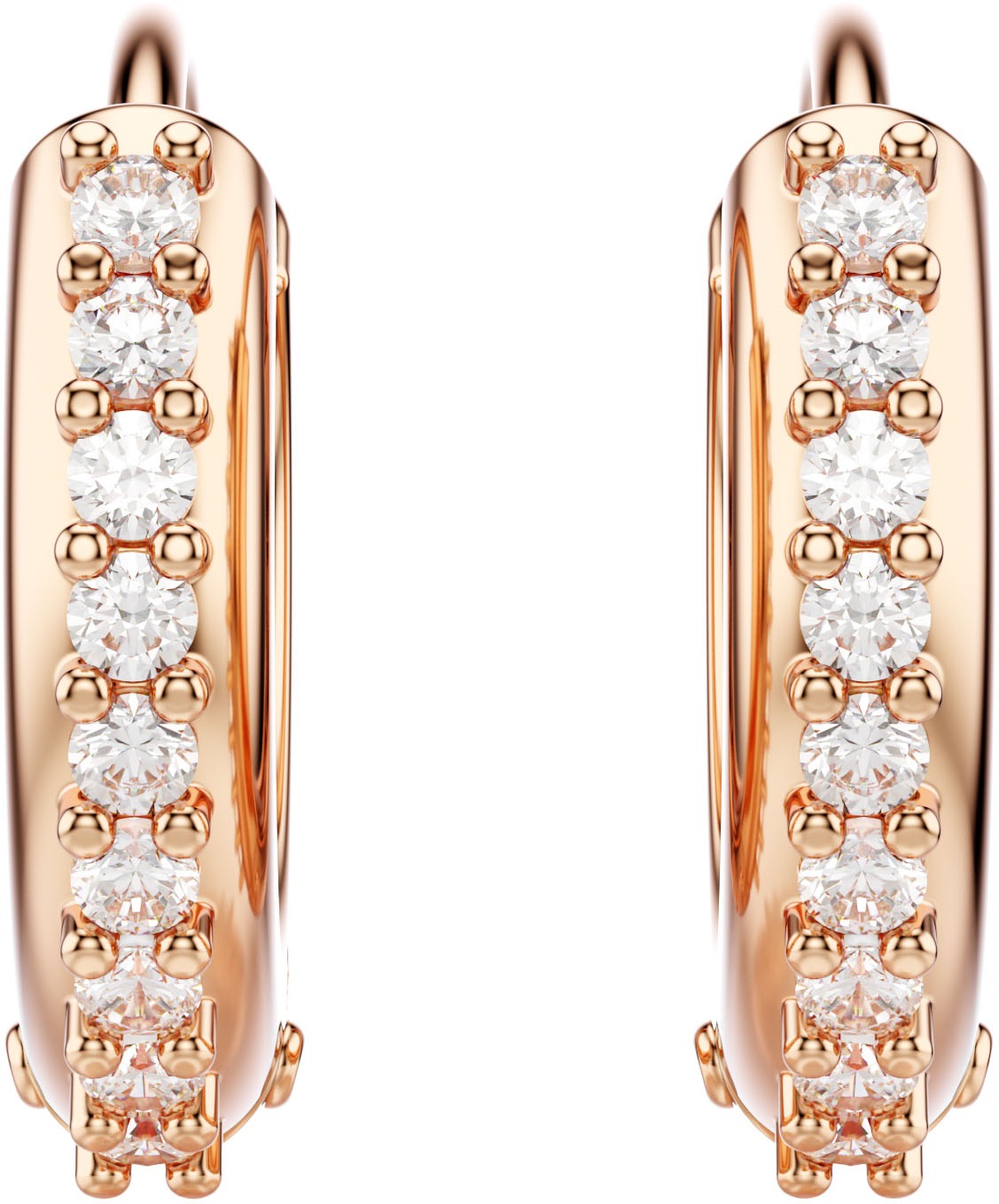 Swarovski Paar Creolen »Schmuck Geschenk Matrix Ohrringe«, mit Swarovski® Zirkonia (synth.)