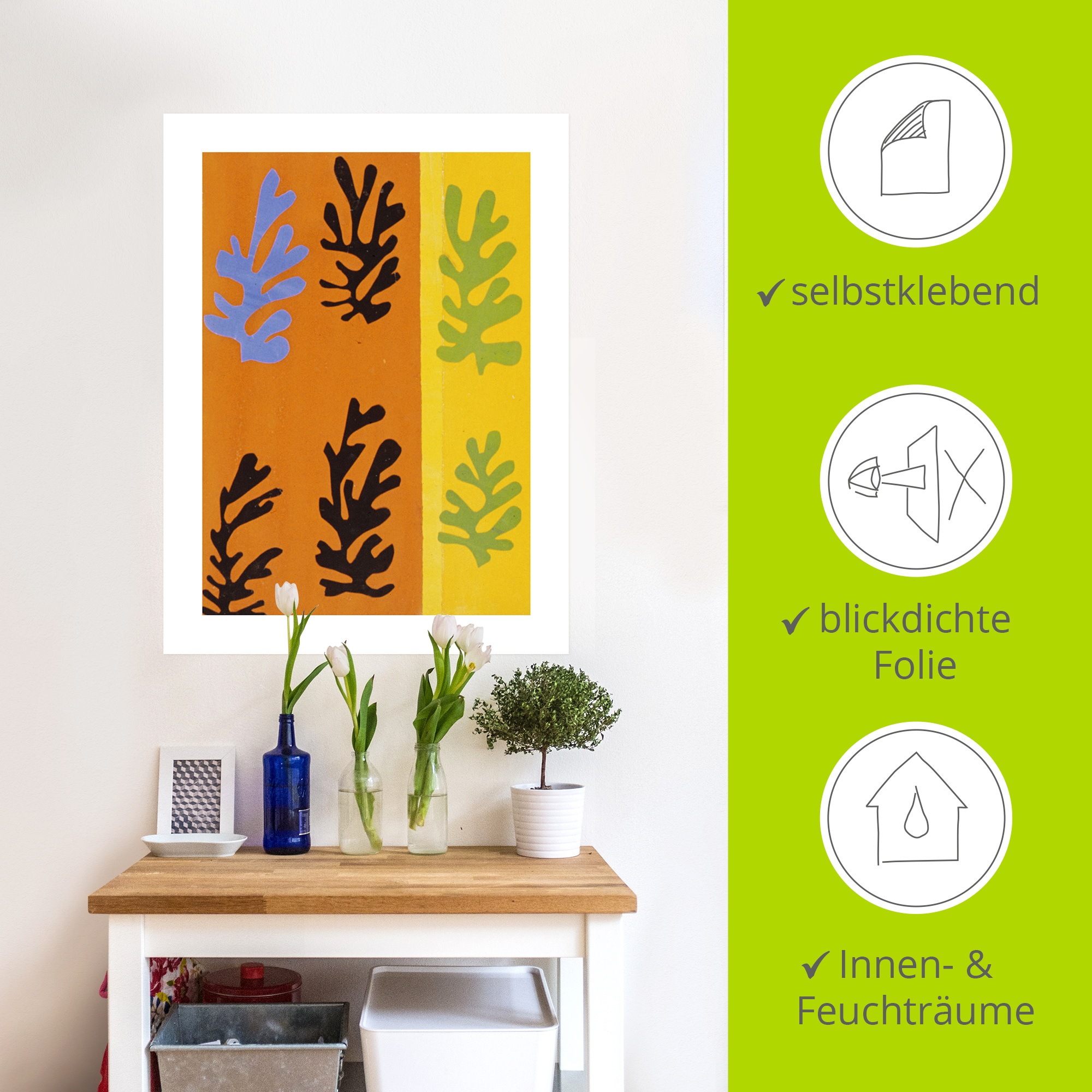 Artland Wandbild »Komposition (Der Samt). 1947« Gegenstandslos 1 Stk. tlg. als Alubild, Leinwandbild, Poster, Wandaufkleber in verschied. Größen