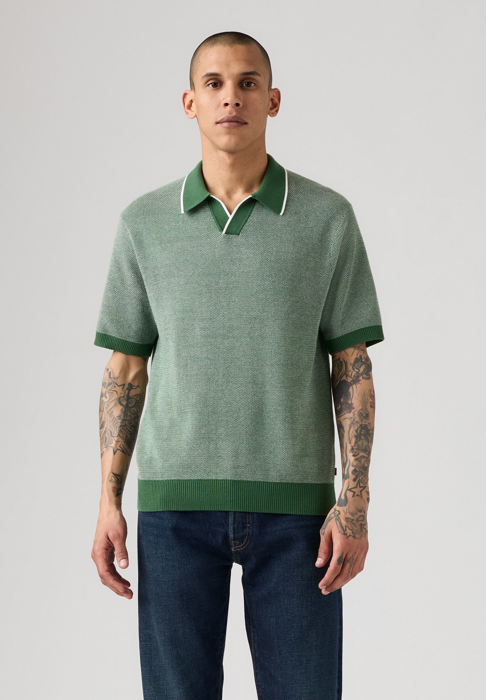 Levis Poloshirt "LV POLO SKIPPER KNIT MULTI-COLOR", Kragen ohne Verschluss günstig online kaufen