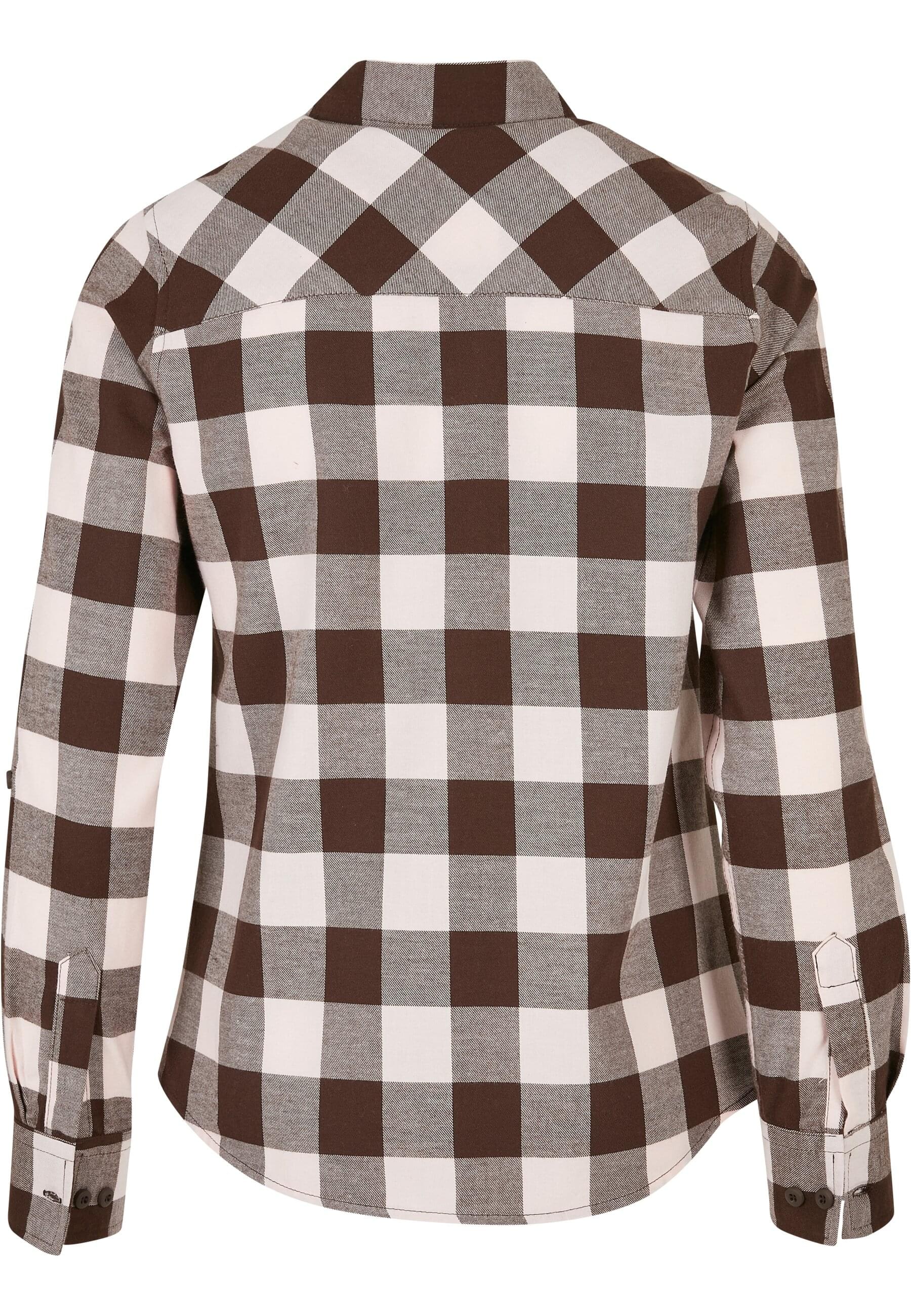 URBAN CLASSICS Langarmhemd »Urban Classics Damen Ladies Turnup Checked Flanell Shirt«, (1 tlg.)