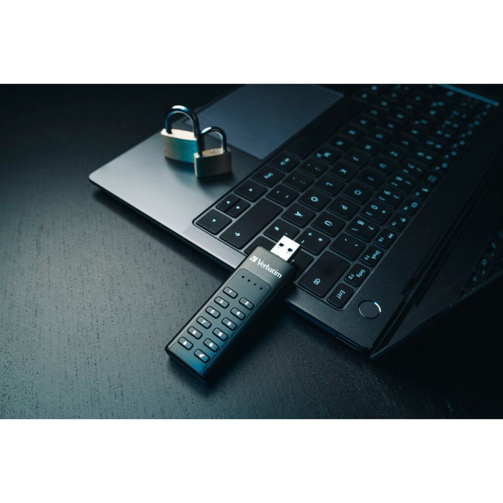 Verbatim USB-Stick »Keypad Secure 32GB«, (USB 3.2 Lesegeschwindigkeit 160 MB/s)