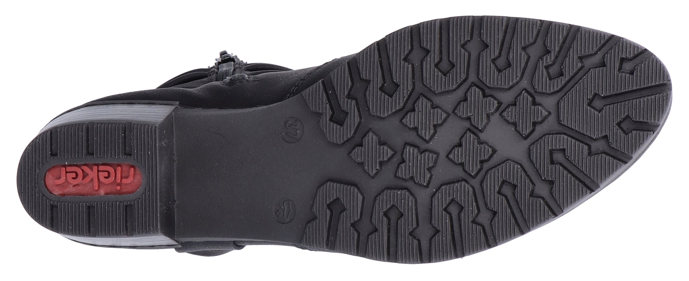 Rieker Winterstiefelette, Westernstiefelette, Cowboyboots, Blockabsatz, mit Zierriemen