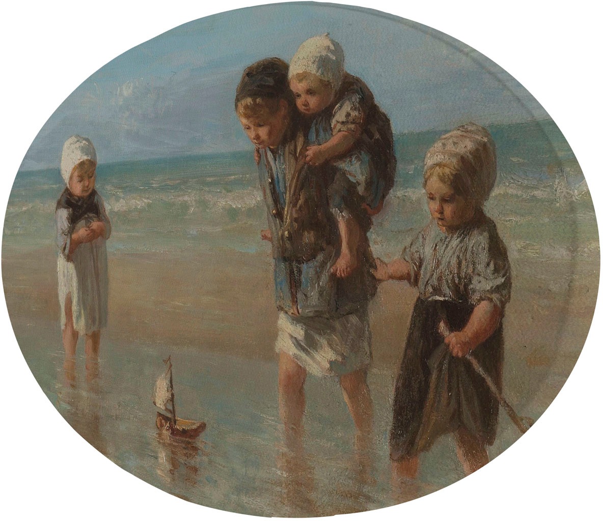 Art for the home Leinwandbild »Kinder Meer (Jozef Israëls)«, (1 St.)