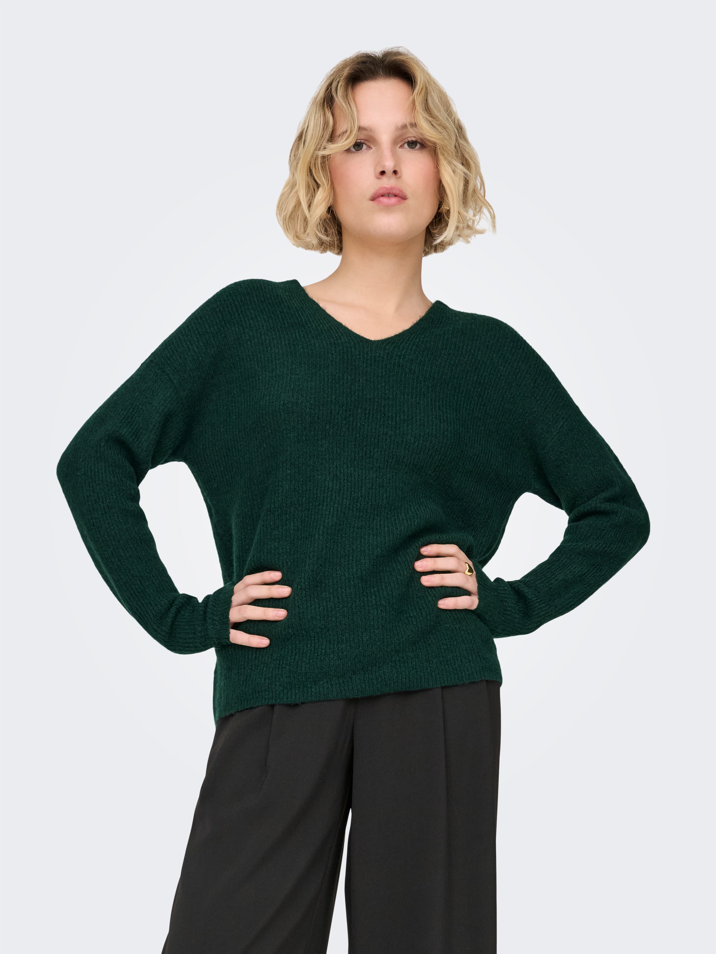 ONLY "ONLCAMILLA V-NECK L/S PULLOVER KNT NOOS" günstig online kaufen