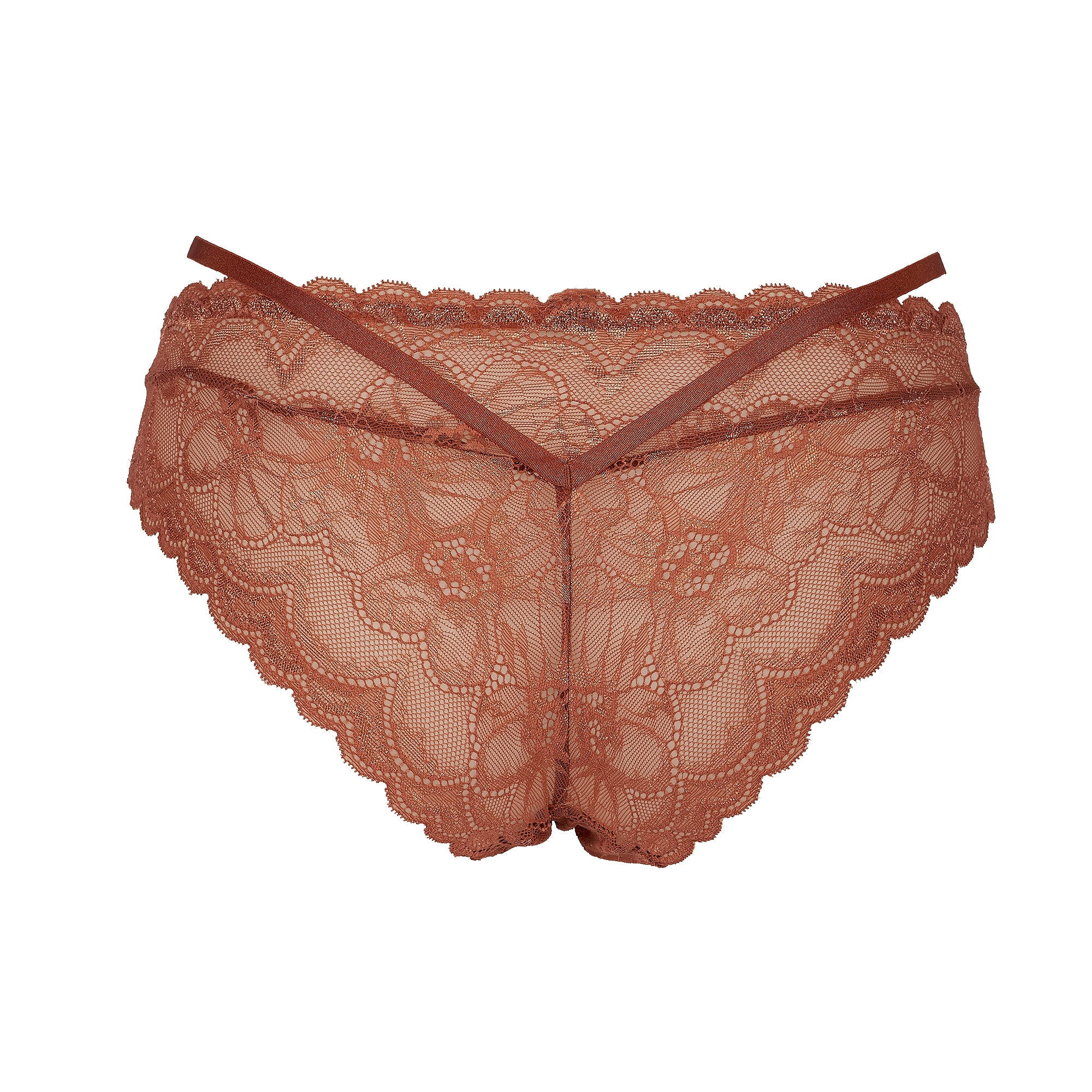After Eden D-cup & up String »Mexy«, Florale Spitze, Riemchendetails