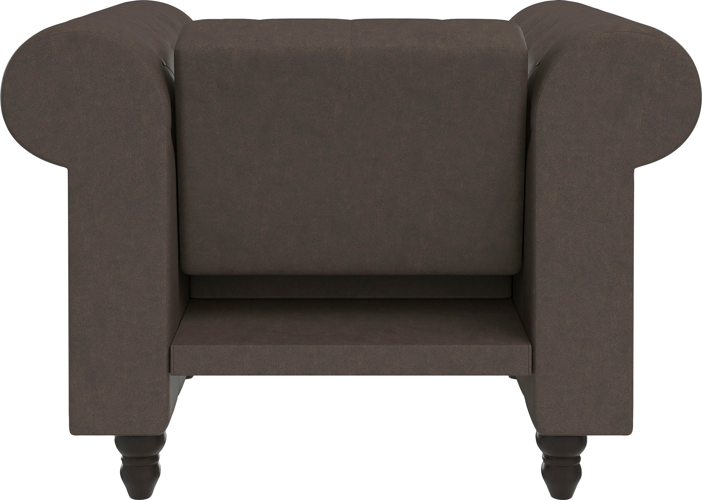 Dorel Home Chesterfield-Sessel »Felix«, mit Rückenlehne 3-fach verstellbar, Beine Massivholz, Sitzhöhe 46 cm