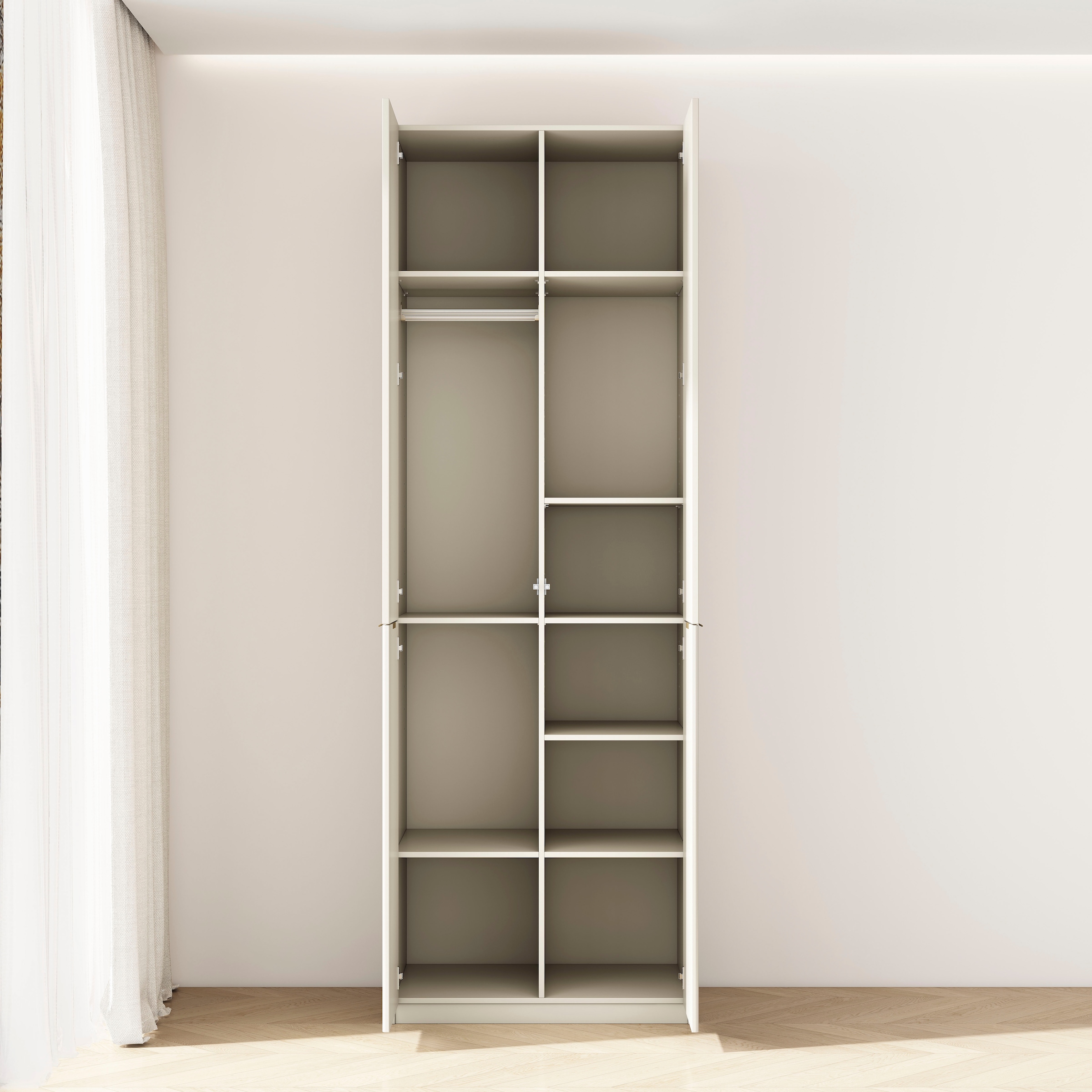 OTTO home Kleiderschrank »Jorella Schlafzimmerschrank Garderobe« eleganter Schlafzimmerschrank Rillendesign Trend Breite 82cm