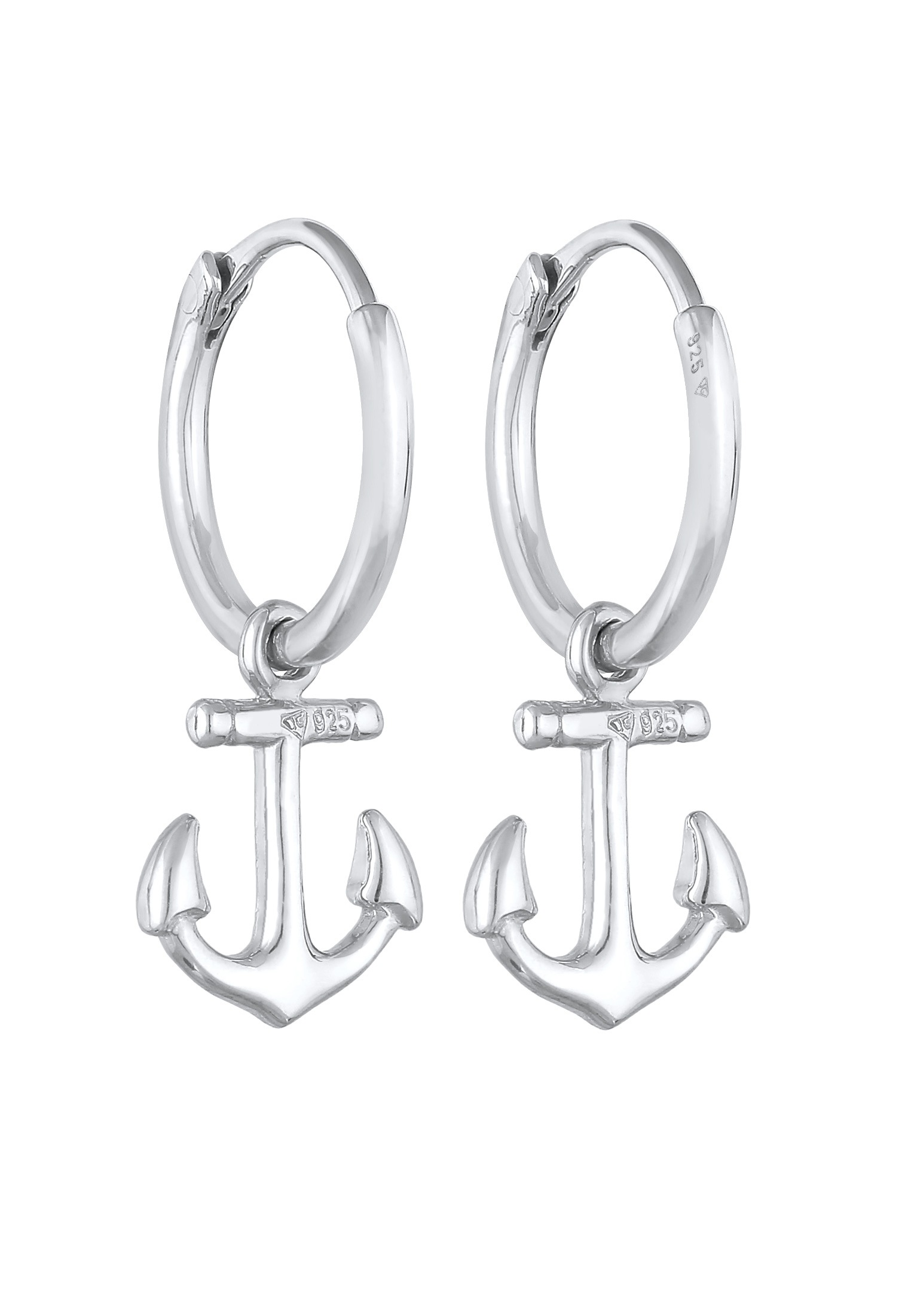 Elli Paar Creolen »Creolen Anker Maritim 925 Silber«