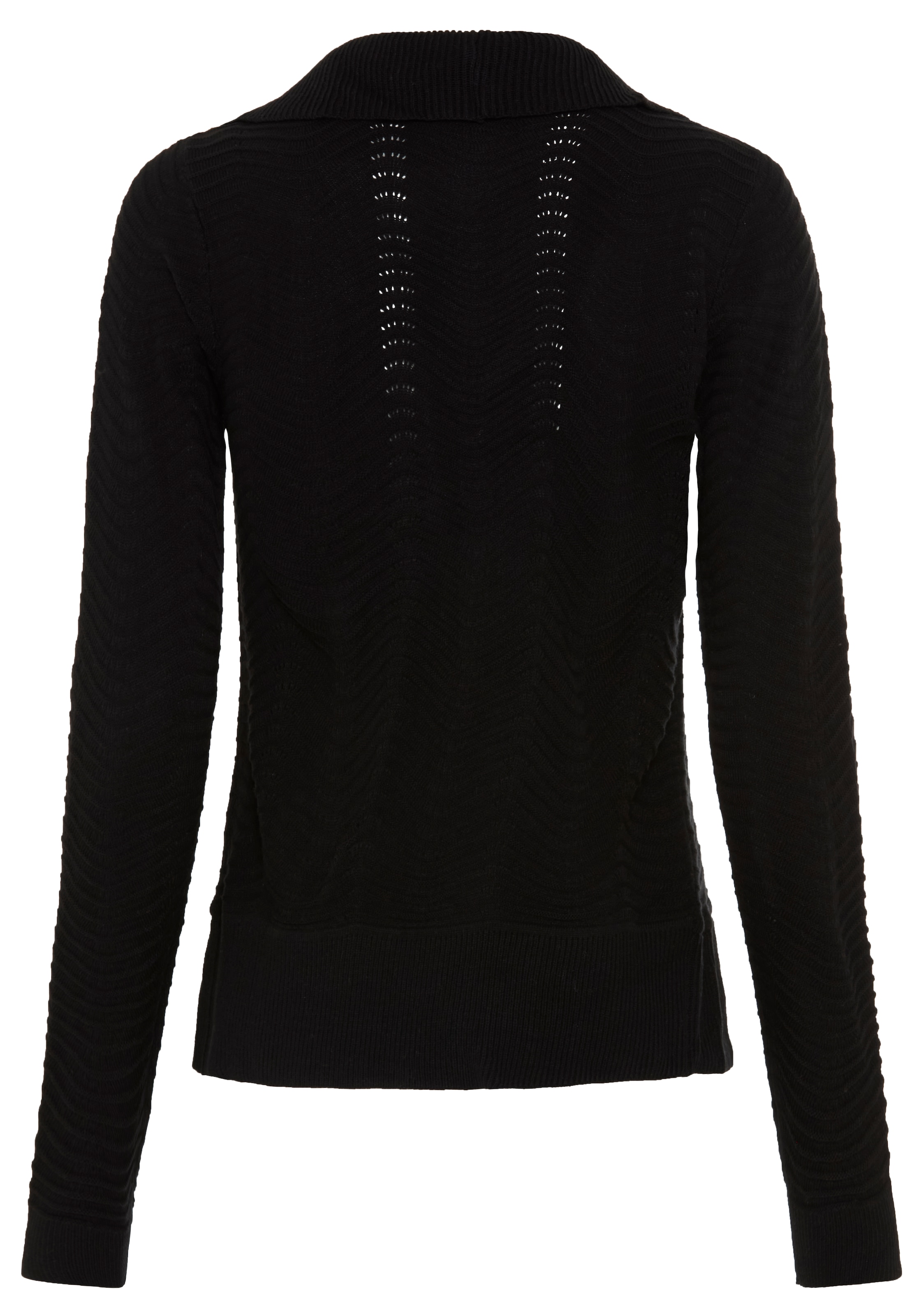 Laura Scott Ajourstrickjacke »mit Ajourstrickmuster« aus leichtem Strick mit Volants und Bindeband