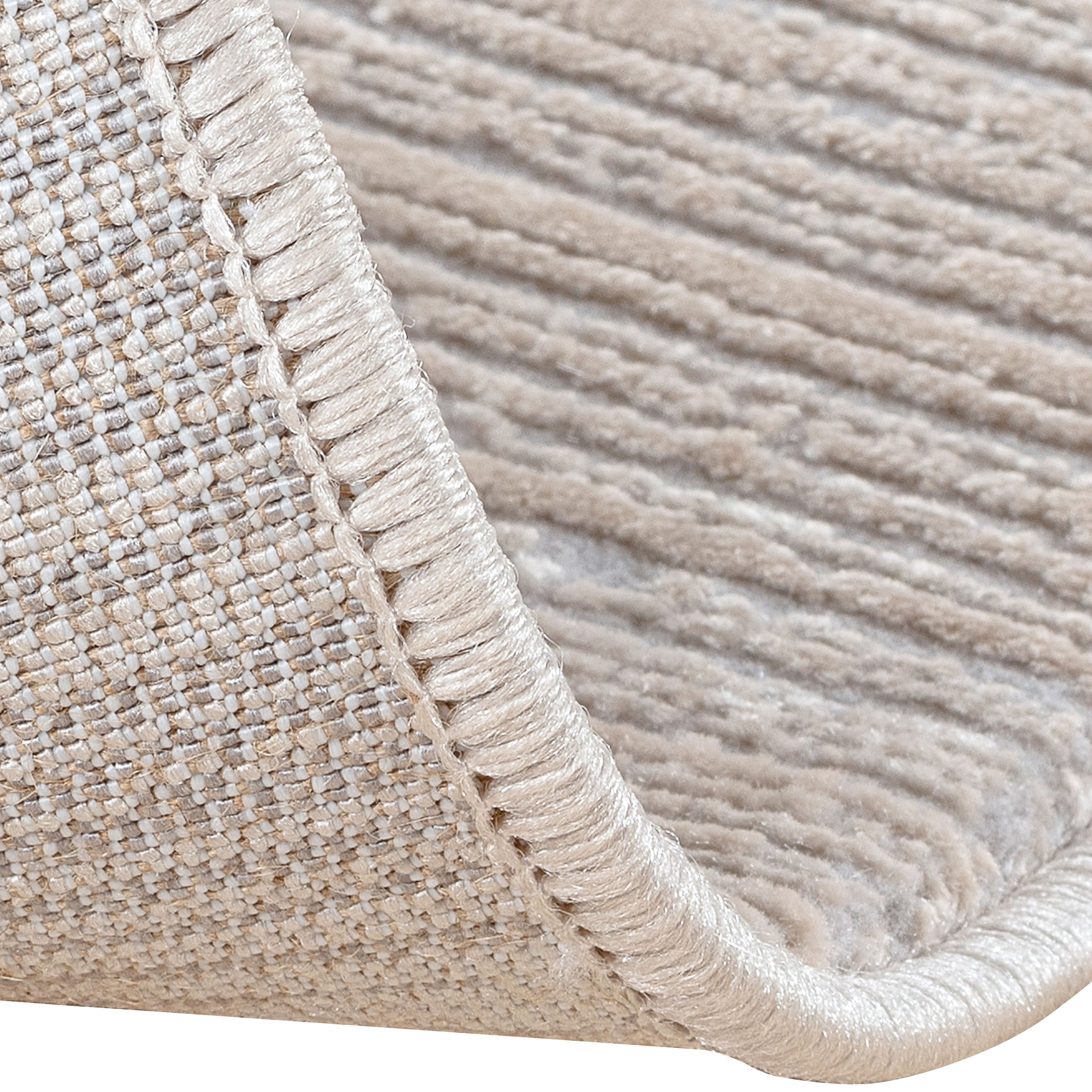 Sehrazat Teppich »LIMA , auch als Läufer« rechteckig 10 mm Höhe Kurzflor, Linienstruktur, leichter Glanz, Wohnzimmer