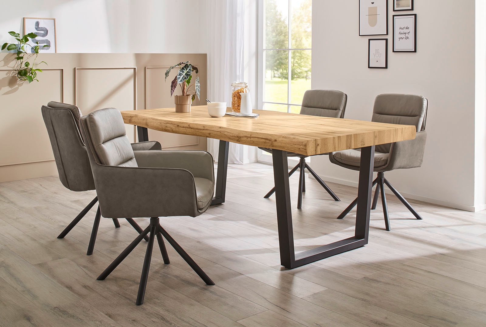 Jockenhöfer Gruppe Esstisch »Don«, in Baumkantenoptik, 200x100 cm, Plattenstärke 8 cm