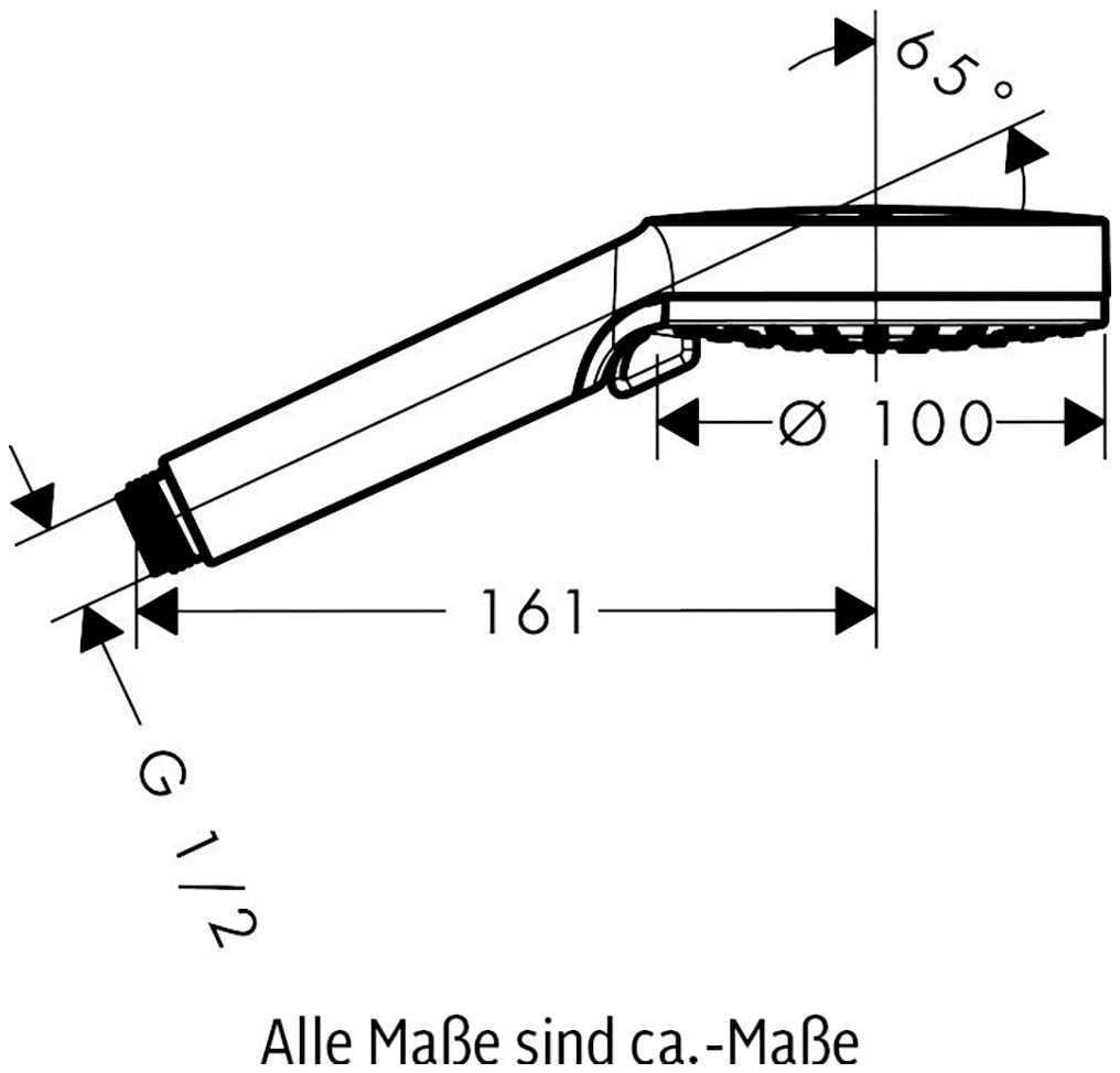 hansgrohe Handbrause »Crometta«, 10cm, wassersparend 9 l/min Weiß/chrom