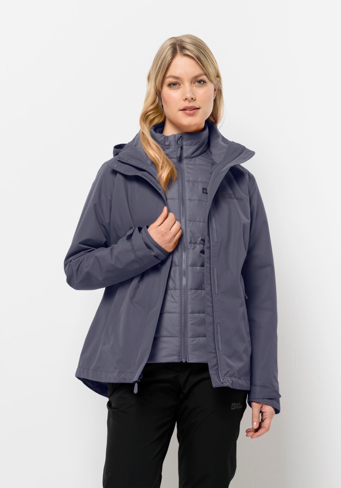 Jack Wolfskin 3-in-1-Funktionsjacke "GEISSHORN 3IN1 JKT W", (2 teilig), mit Kapuze