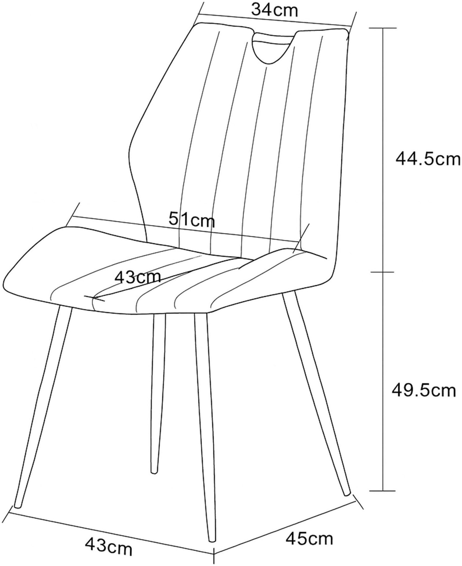 Home affaire Esszimmerstuhl »KILLAM, 2er Set, mit Metallgestell in matt schwarz« (Set) 2 Stk.in verschiedenen Farben, Belsatbarkeit pro Stuhl 120 kg, mit Griffloch