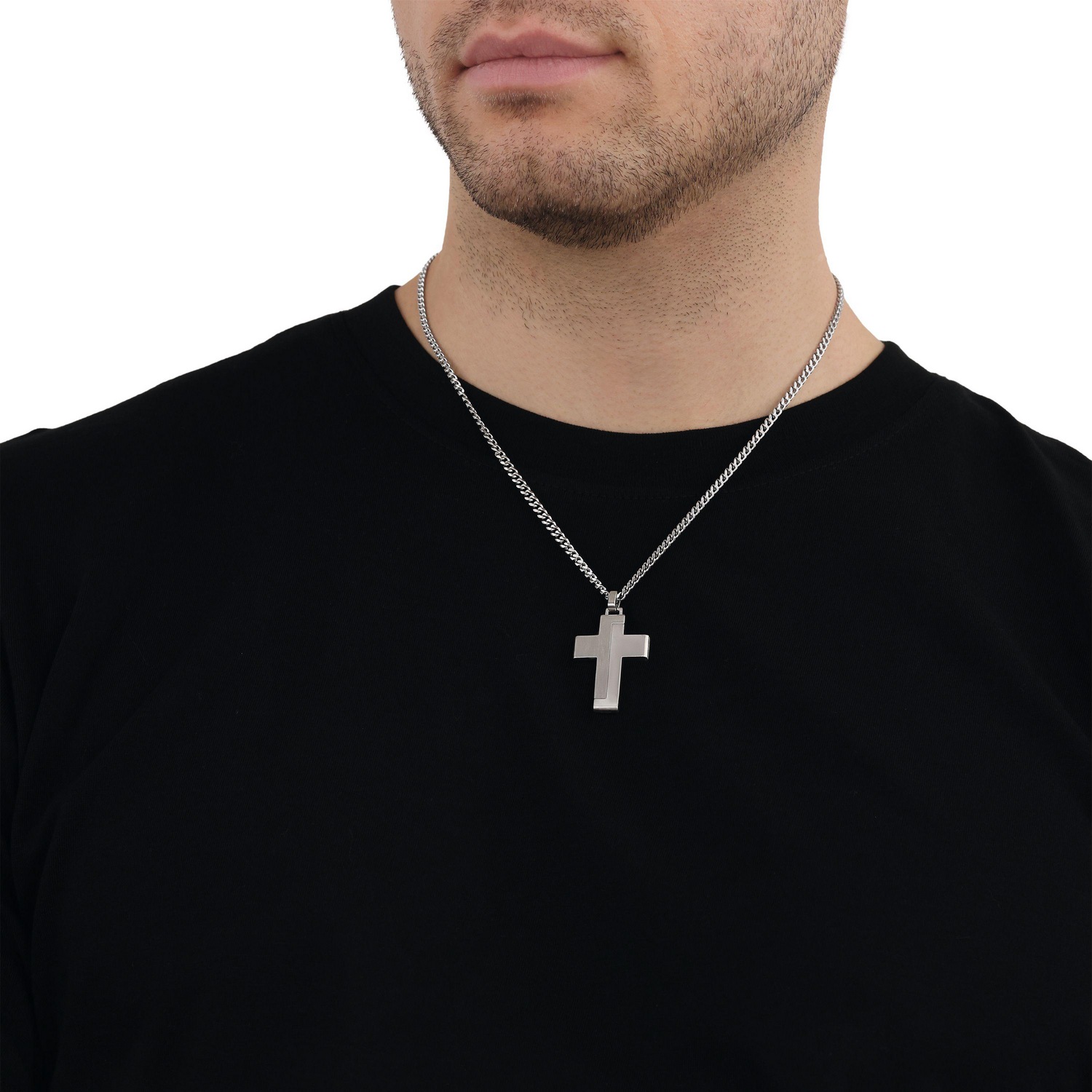 TOM TAILOR Kette mit Anhänger »Kreuz-Motiv«