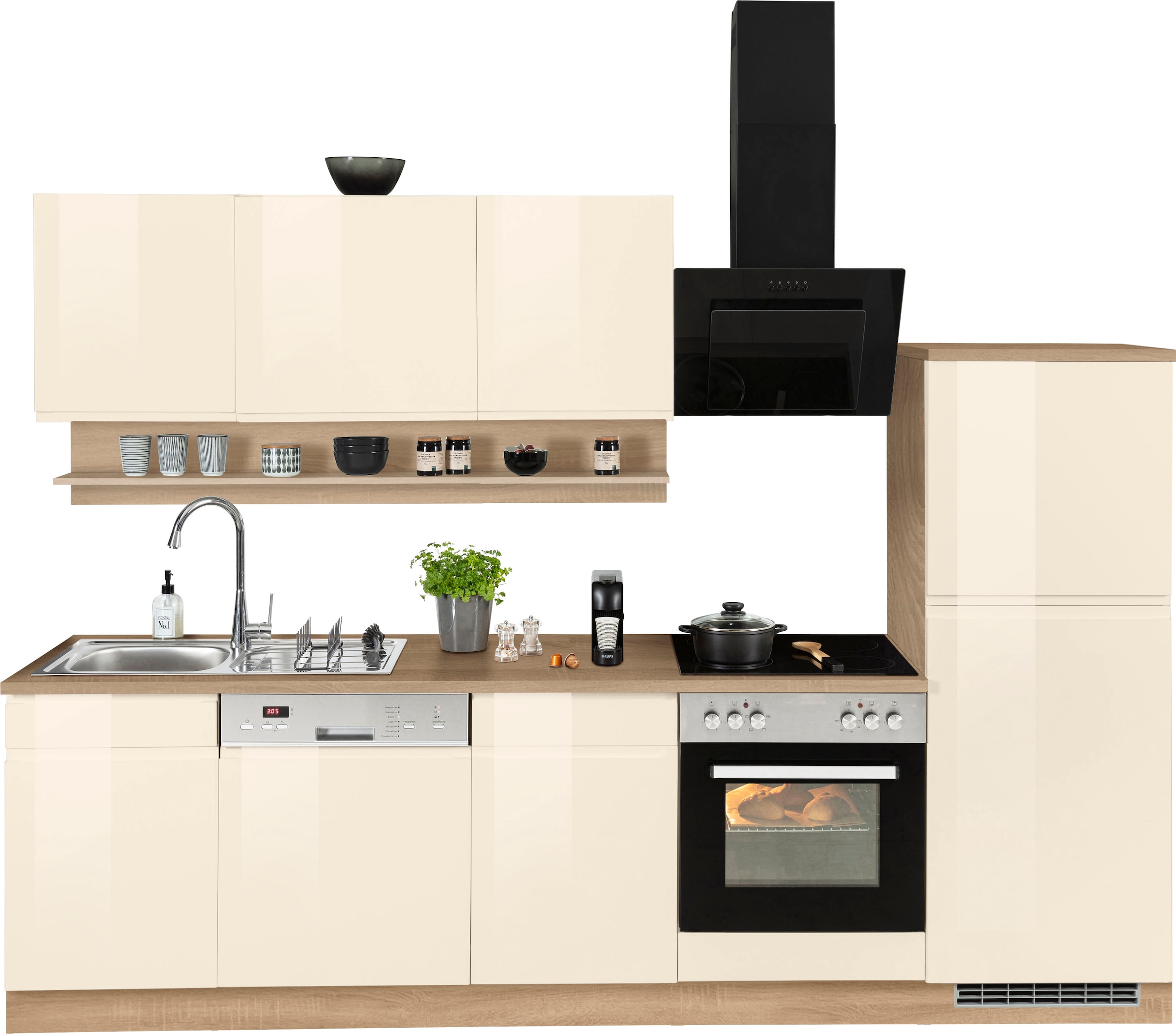 HELD MÖBEL Küchenzeile "Virginia", Breite 280 cm, wahlweise mit E-Geräten günstig online kaufen