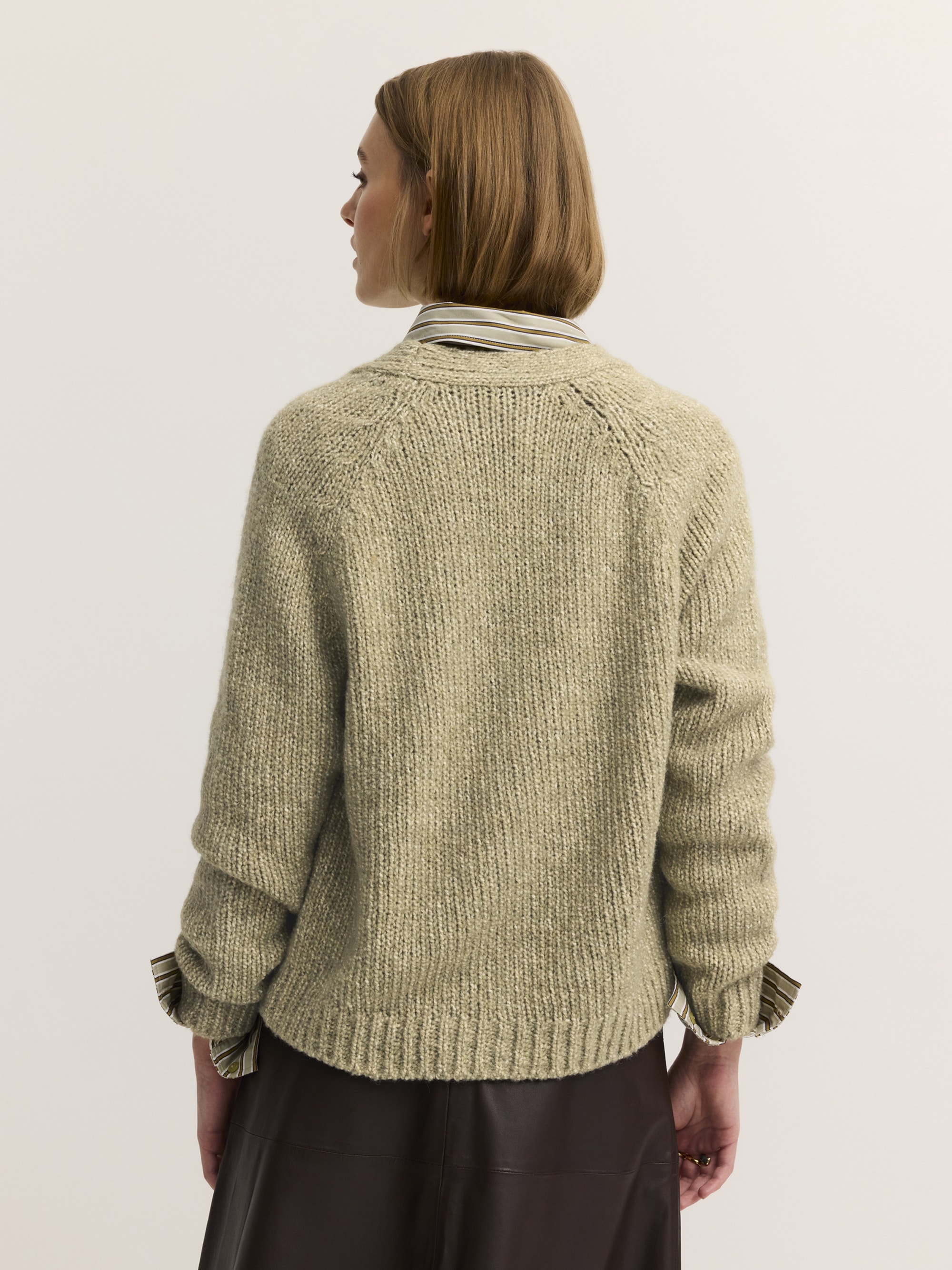 bugatti Cardigan »Regular Fit« Regular Fit Baumwollmix V-Ausschnitt