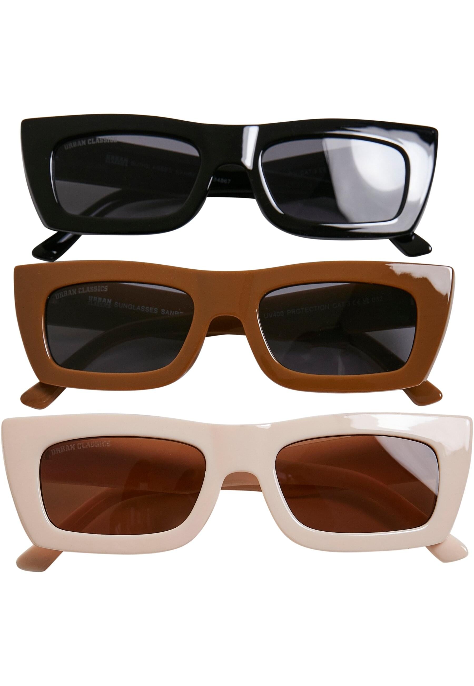 URBAN CLASSICS Sonnenbrille "Urban Classics Unisex Sunglasses Sanremo 3-Pack"