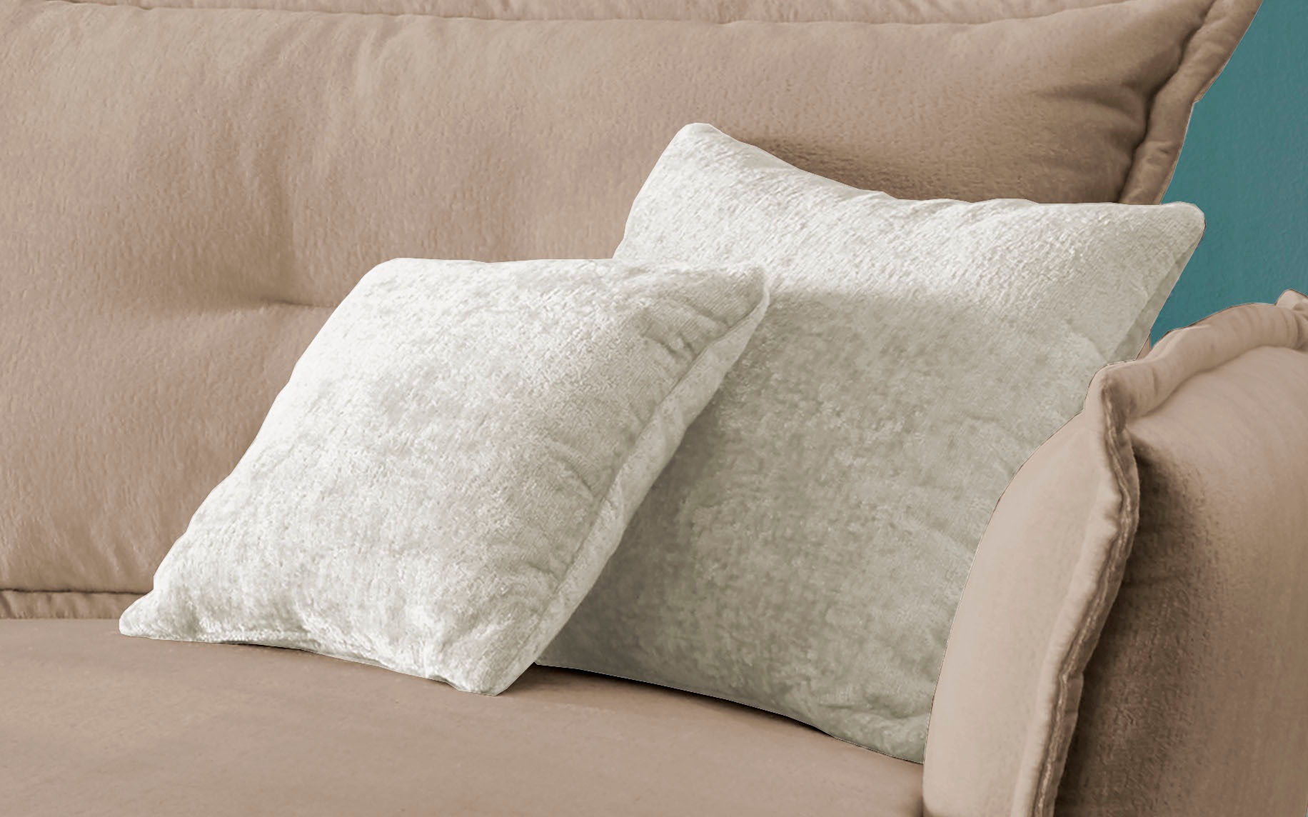 INOSIGN Ecksofa »Lazio modern und bequem, schmale Armlehnen, tolle Detailverarbeitung«, zwei verschiedene Fußfarben wählbar